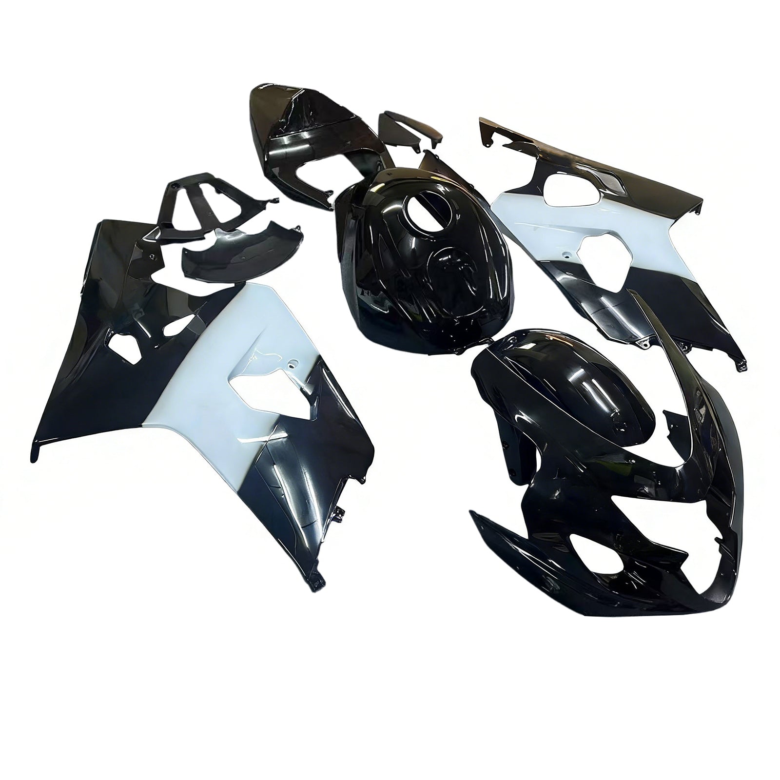 Amotopart 2004-2005 K4 GSXR 600/750 Kit de carenagem Suzuki White & Black Styl3