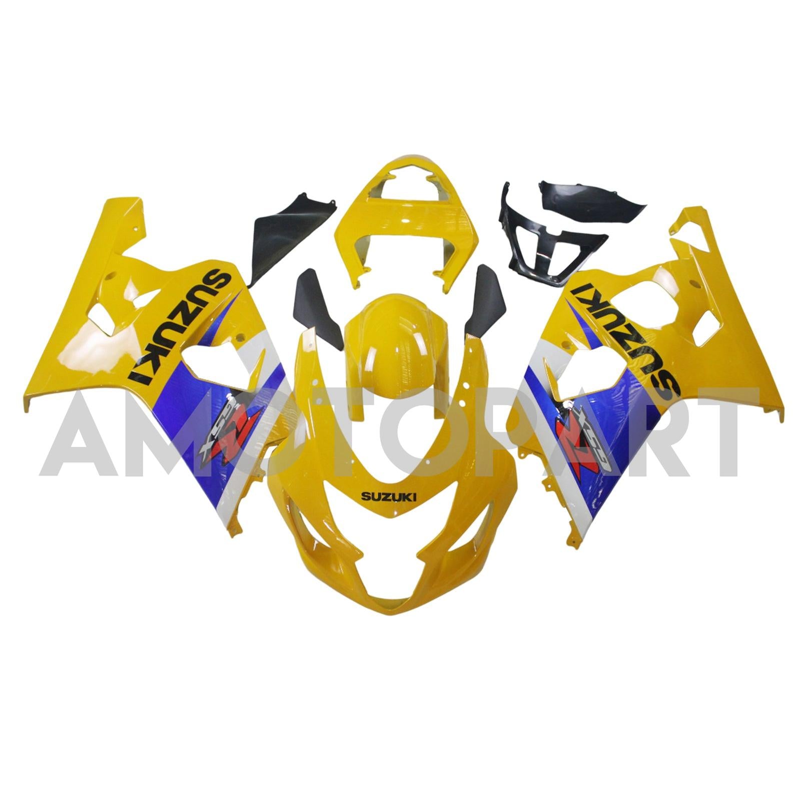 Amotopart 2004-2005 K4 GSXR 600/750 Suzuki Yellow&Blue Style2 Fairing Kit