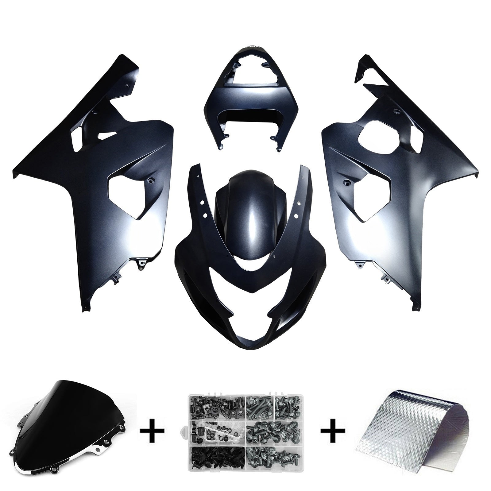Amotopart 2004-2005 K4 GSXR 600/750 Suzuki Matte Grey Fairing Kit