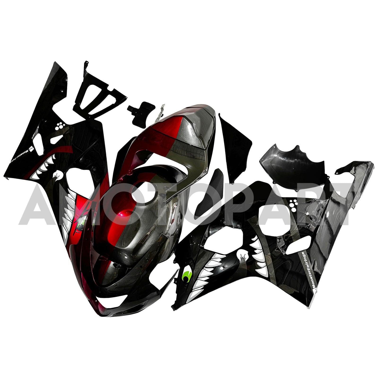 Amotopart 2004-2005 Suzuki GSXR 600/750 Red Black Fairing Kit