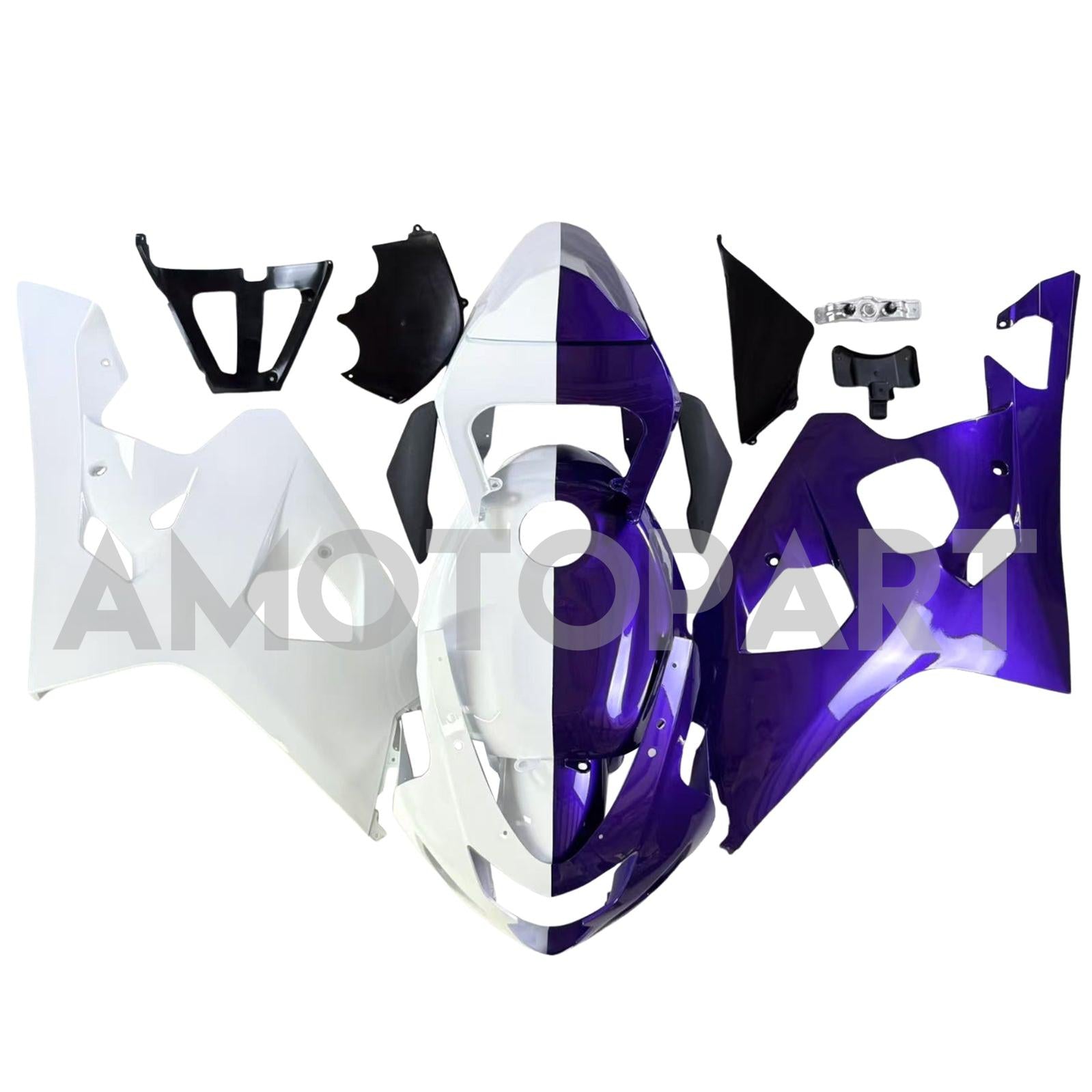 Amotopart 2004-2005 Suzuki GSXR 600/750 White Purple Fairing Kit