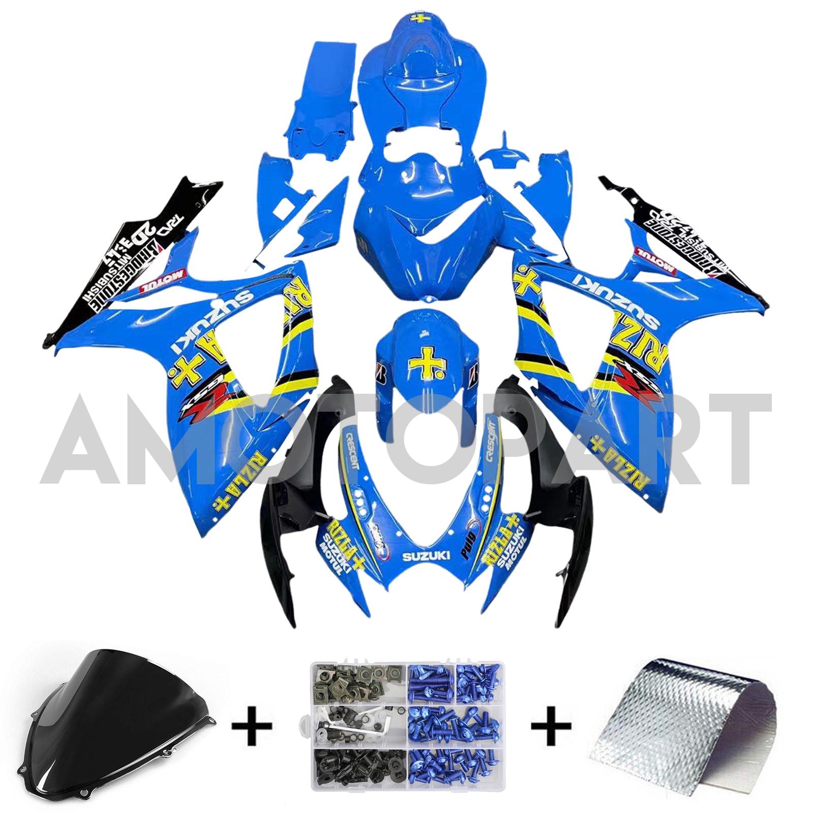 Amotopart 2006-2007 Suzuki GSXR600 750 Fairing Kit Collection One