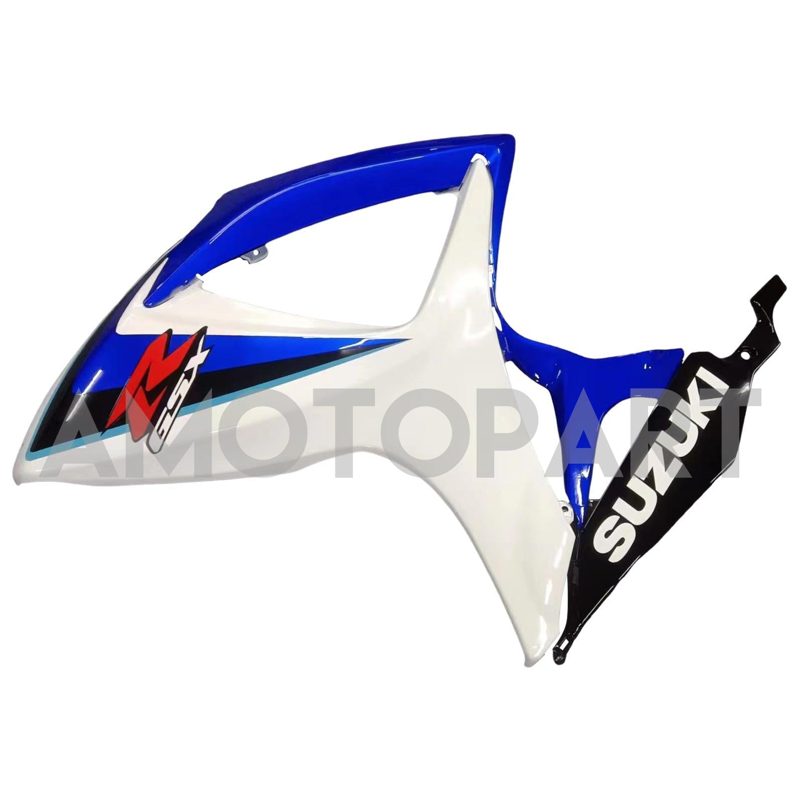 Amotopart 2006-2007 GSXR 600750 Suzuki Fairing White & Blue Kit