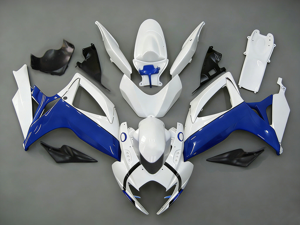 Amotopart 2006-2007 Suzuki GSXR600750 Fairing White&Blue Kit