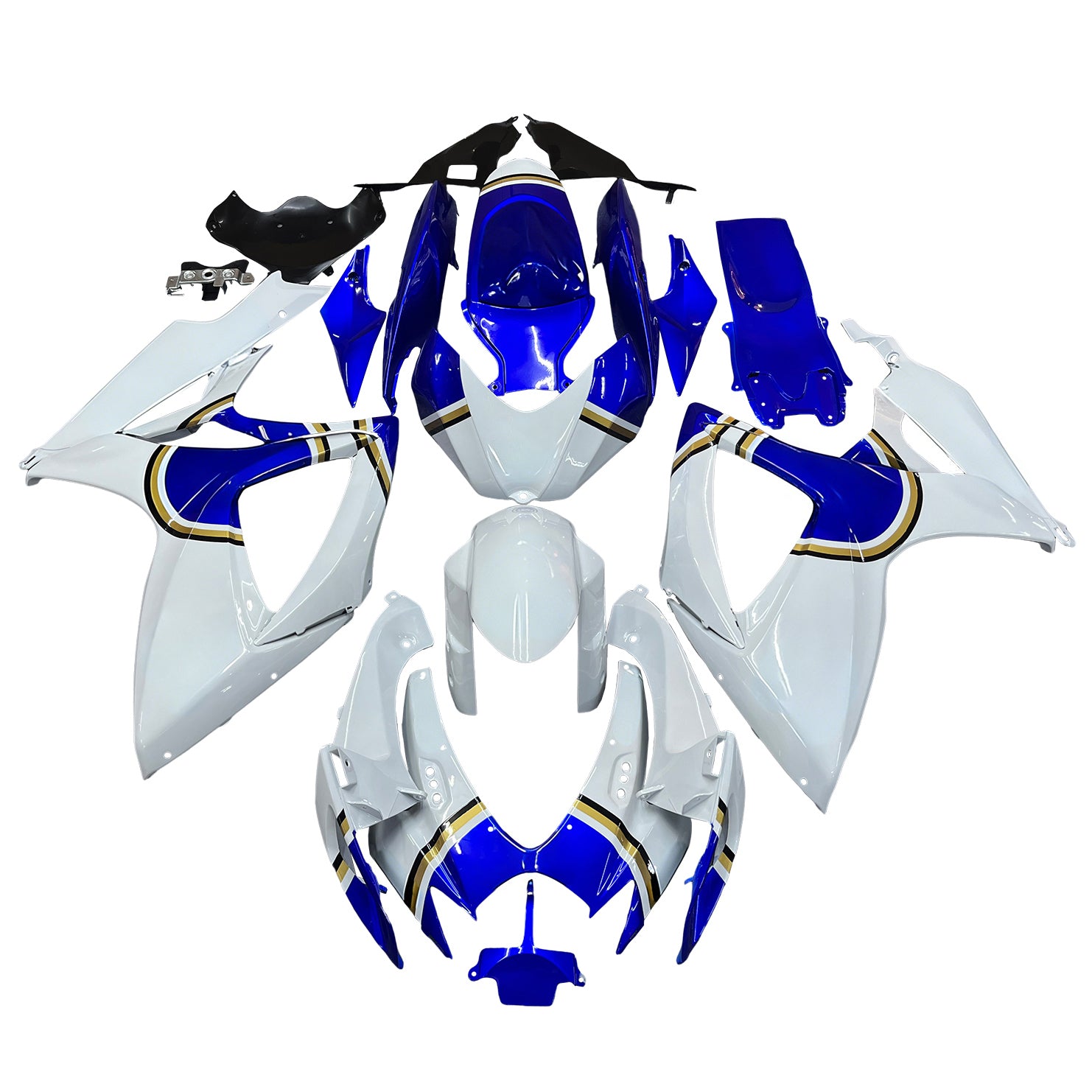 Amotopart 2006-2007 K6 GSXR 600/750 Suzuki White with Blue Fairing kit