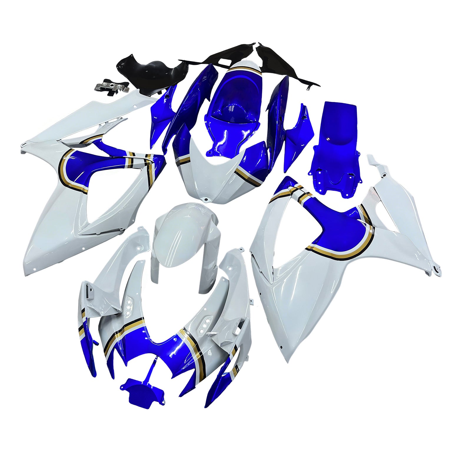 Amotopart 2006-2007 K6 GSXR 600/750 Suzuki White with Blue Fairing kit