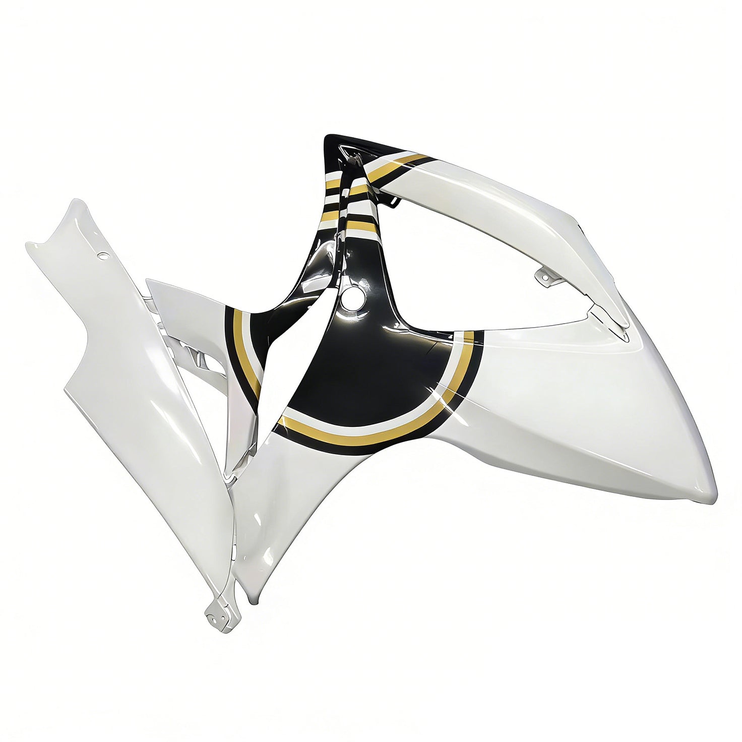 Amotopart 2006–2007 K6 GSXR 600/750 Suzuki Weiß mit schwarzem Logo Verkleidungsset