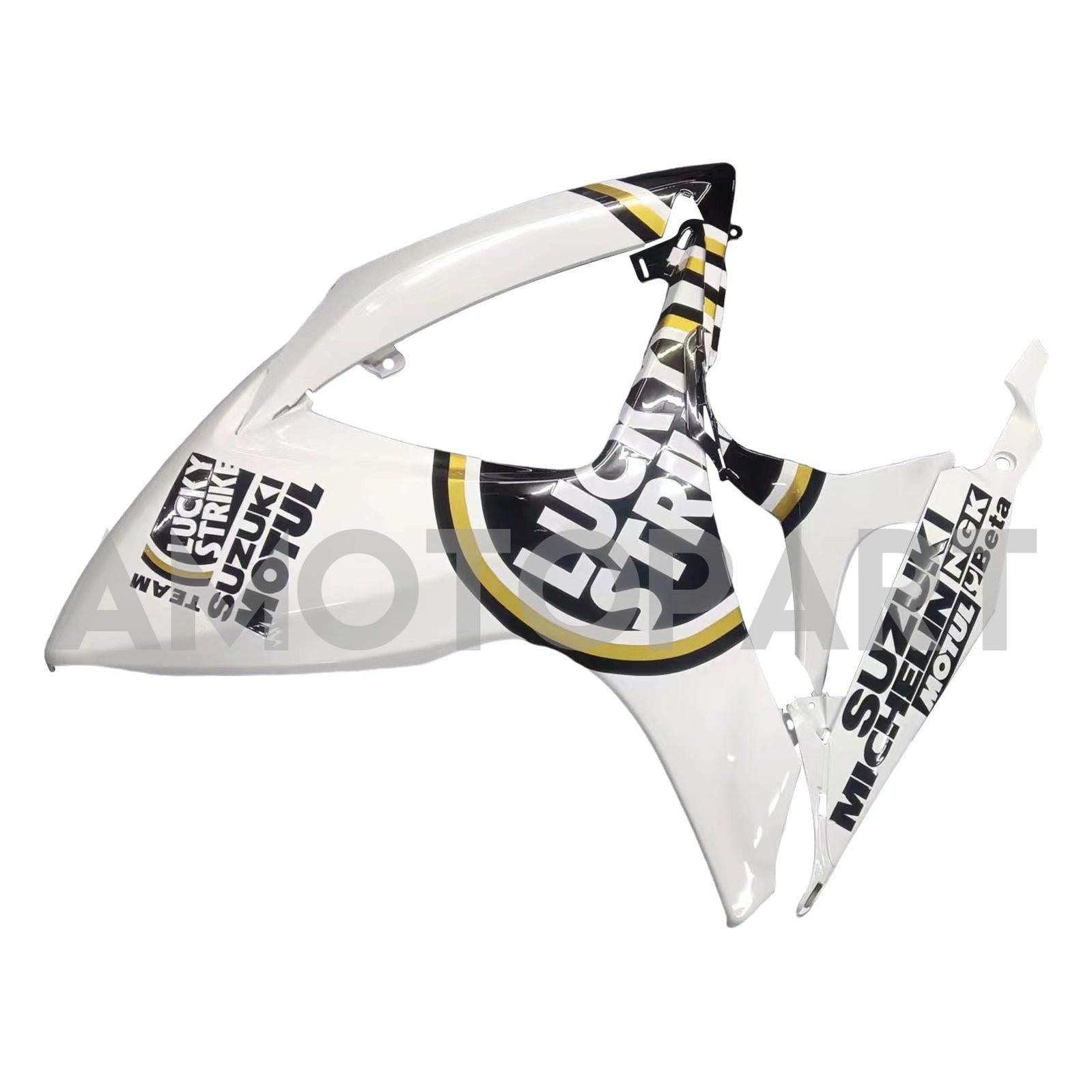 Amotopart 2006-2007 K6 GSXR 600/750 Suzuki White with Black Logo Fairing kit