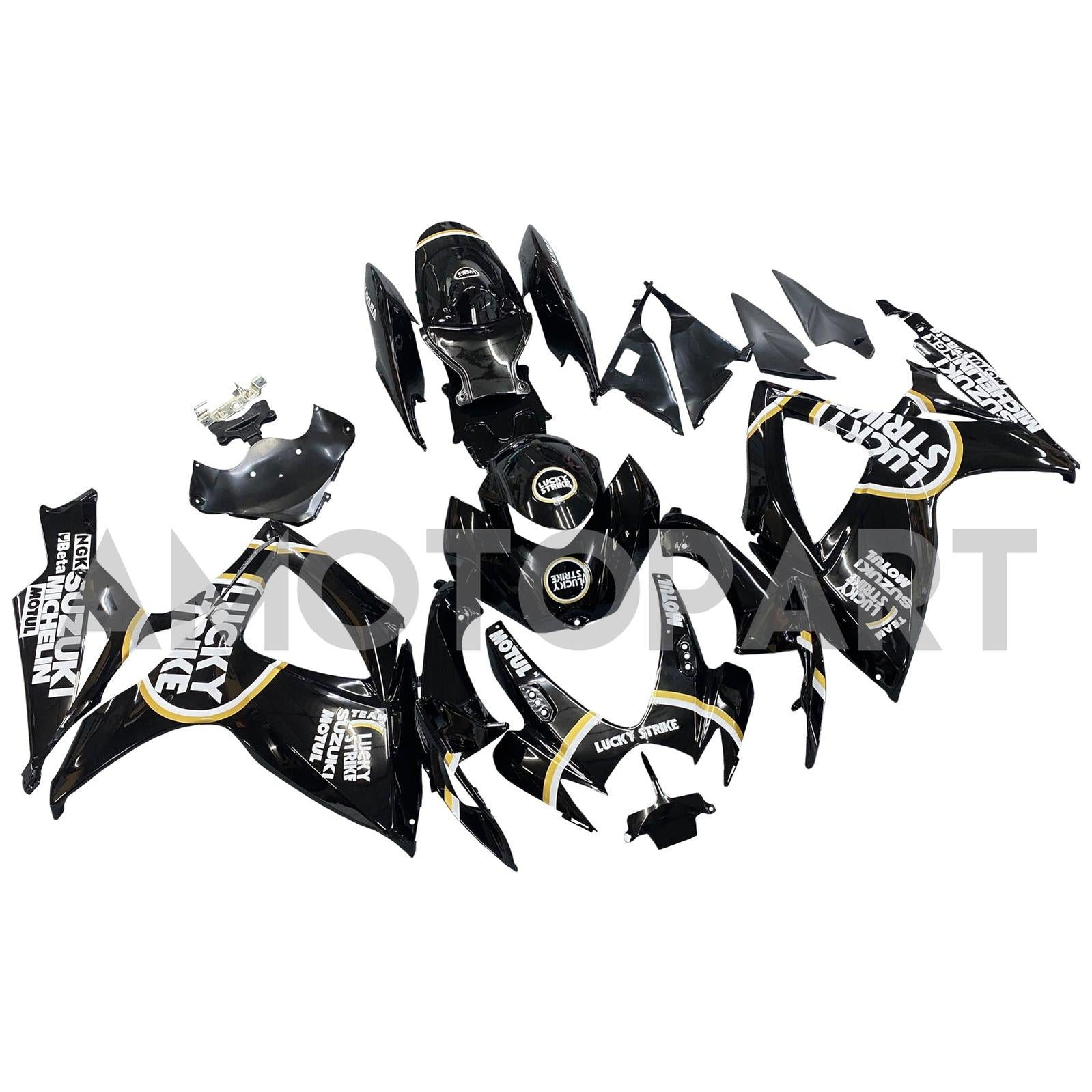 Amotopart 2006-2007 Suzuki GSXR 600/750 Black with Accent Fairing Kit