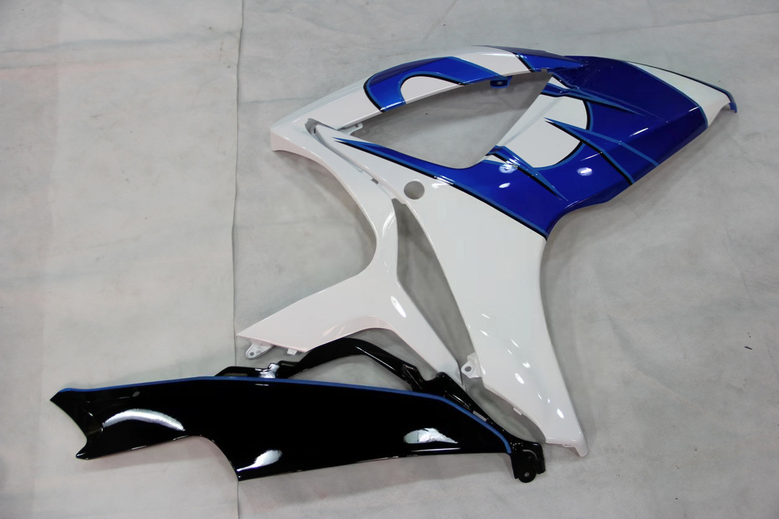 Amotopart 2006-2007 Suzuki GSXR 600/750 Black White Blue Fairing Kit