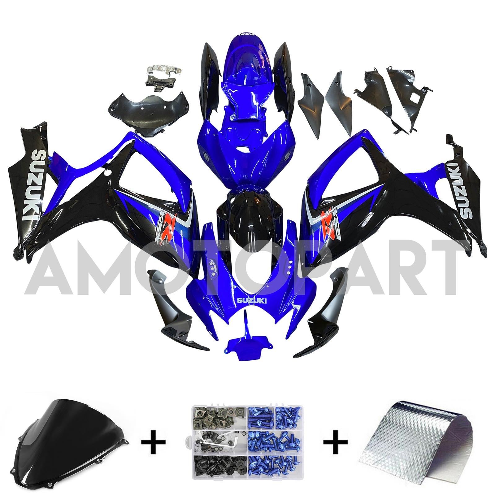 Amotopart 2006-2007 Suzuki GSXR 600/750 Blue&Black Style3 Fairing Kit