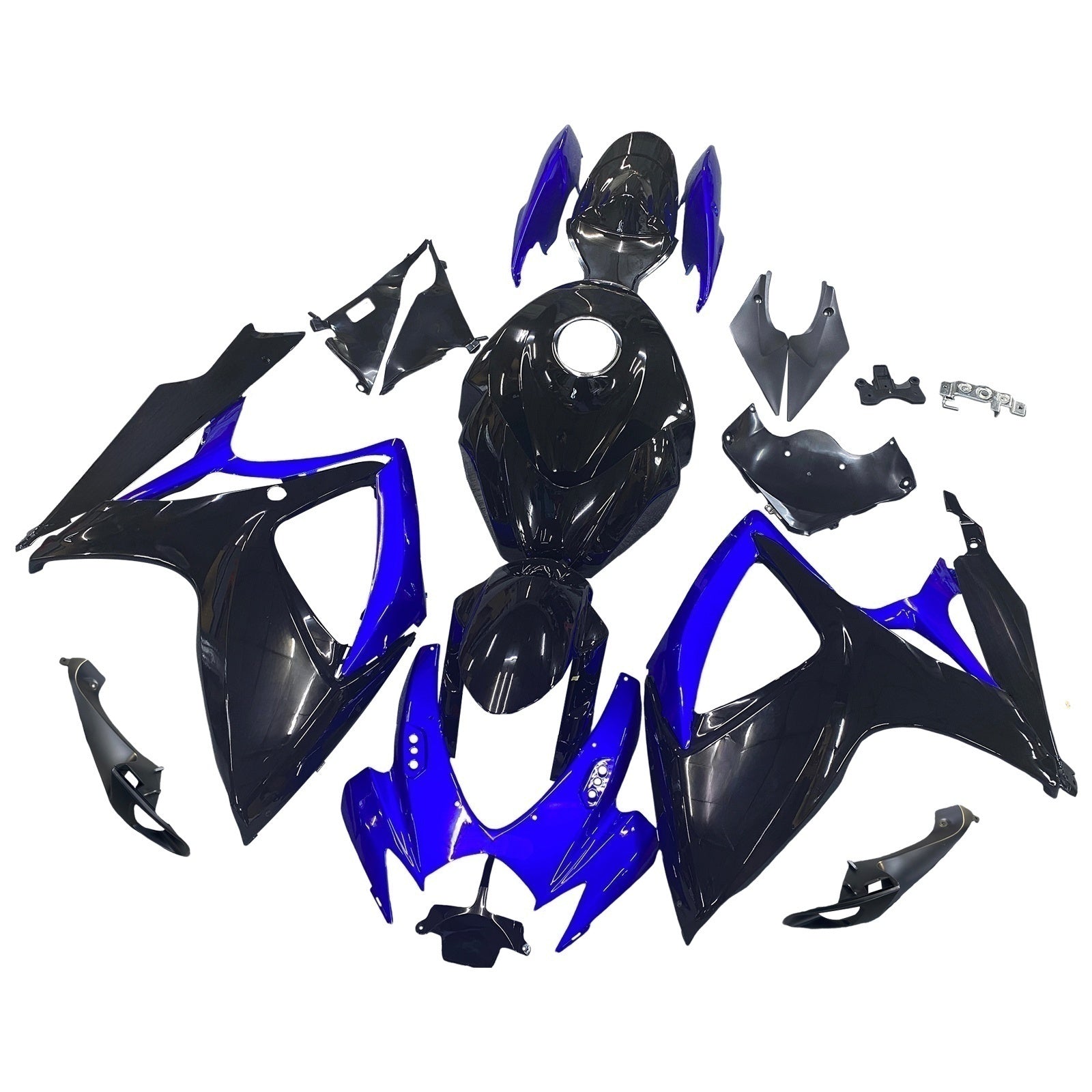 Amotopart 2006-2007 Kit carena Suzuki GSXR 600/750 Blu&Nero Style2