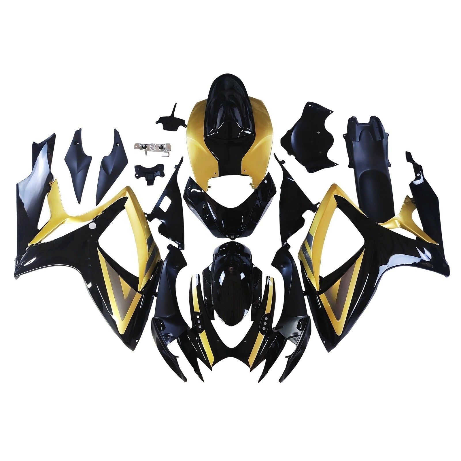 Amotopart 2006-2007 Suzuki GSXR 600/750 Black&Gold Fairing Kit
