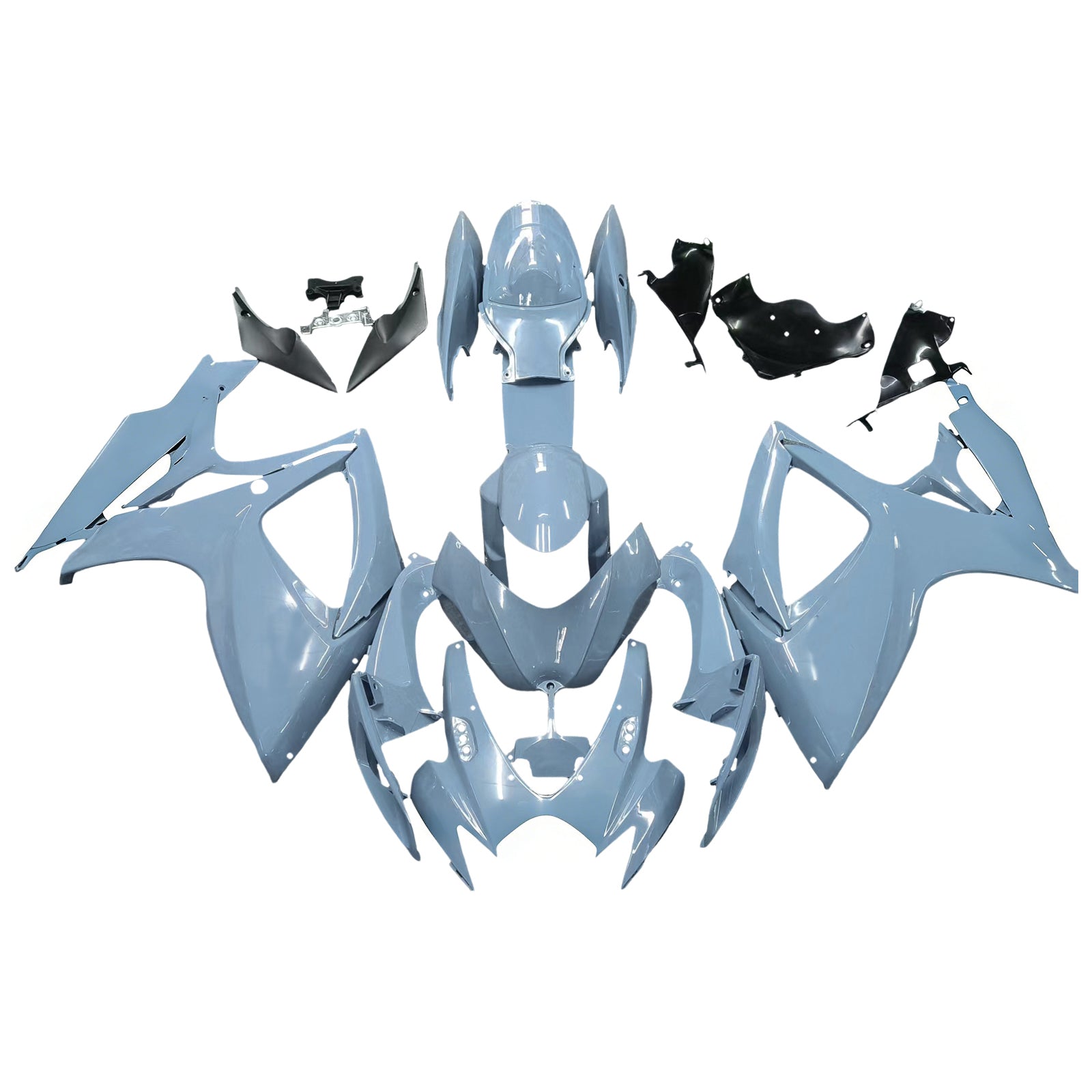 Amotopart 2006-2007 Suzuki GSXR 600/750 Glossy Grey Fairing Kit