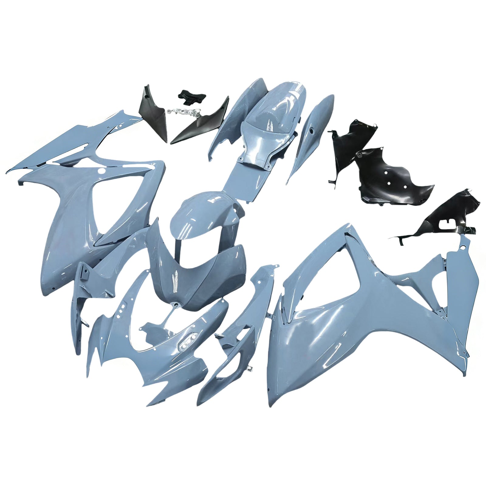 Amotopart 2006-2007 Suzuki GSXR 600/750 Glossy Grey Fairing Kit