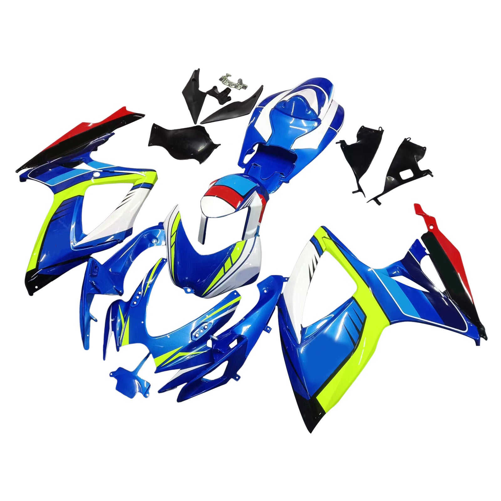 Amotopart 2006-2007 Suzuki GSXR 600/750 Yellow&Blue style3 Fairing Kit