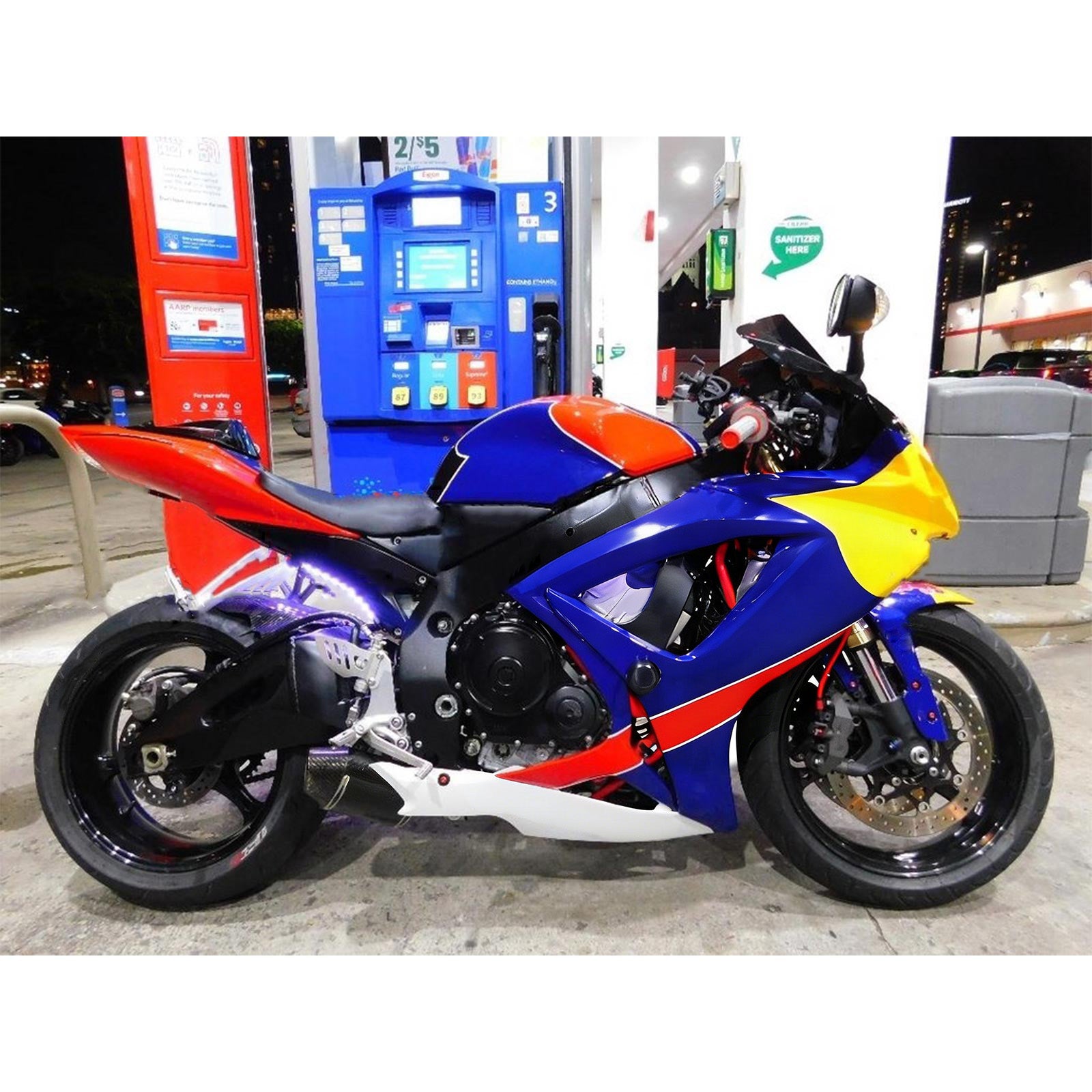 Amotopart 2006-2007 Suzuki GSXR 600/750 Kit de carénage de taureaux jaunes brillants