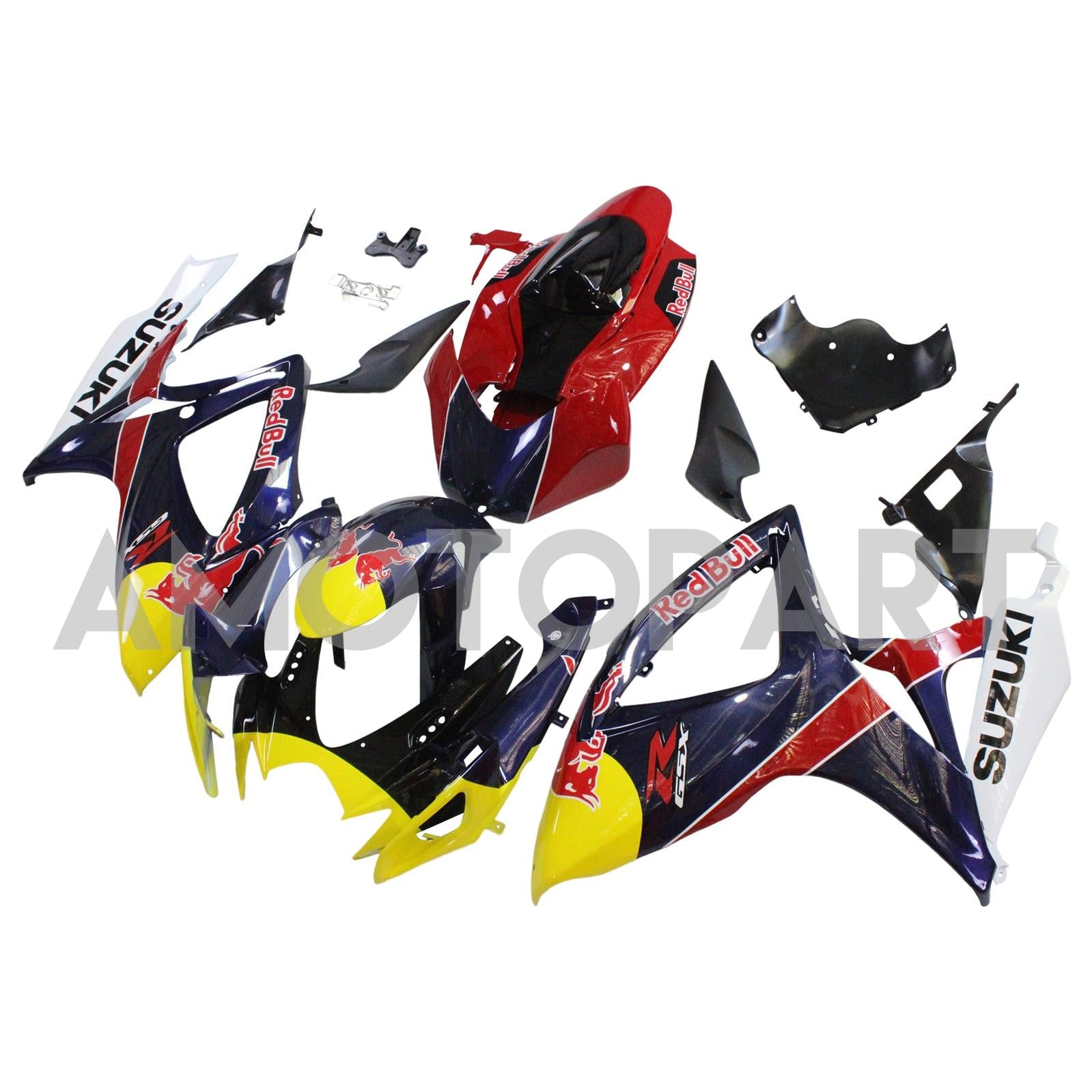 AMOTOPART 2006-2007 SUZUKI GSXR 600/750光沢のある黄色のブルフェアリングキット