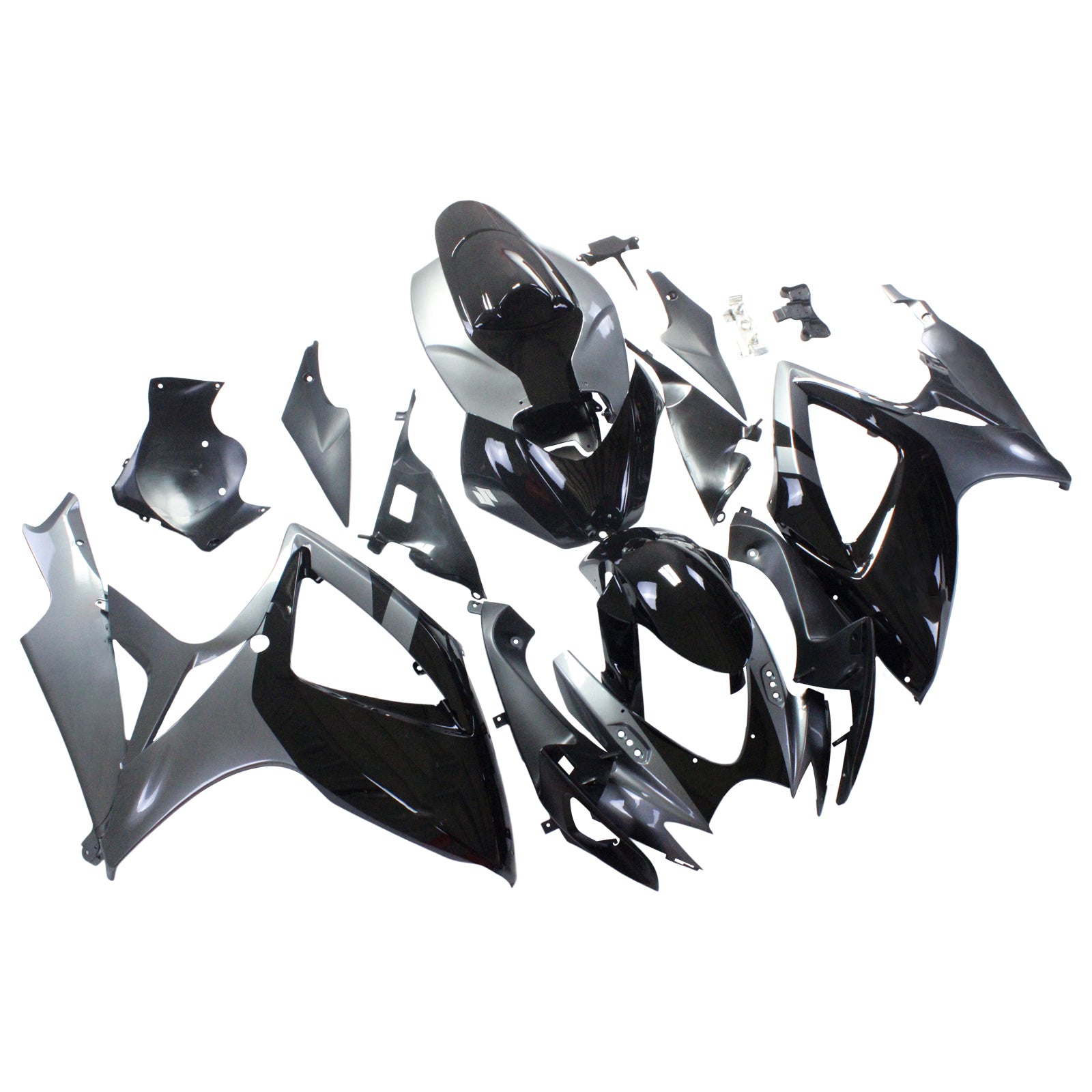 Amotopart 2006-2007 Suzuki GSXR 600/750 Grey&Black Fairing Kit