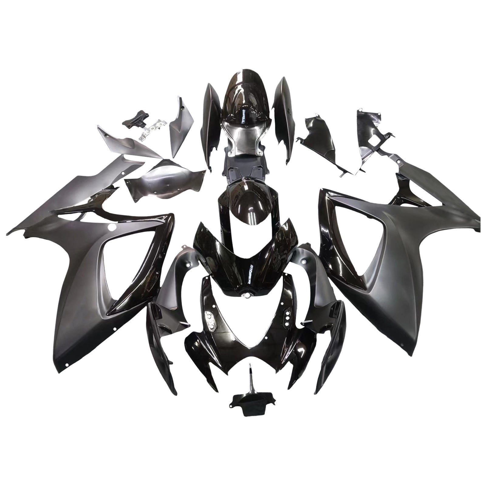 Amotopart 2006-2007 Kit carena Suzuki GSXR 600/750 Nero opaco style2