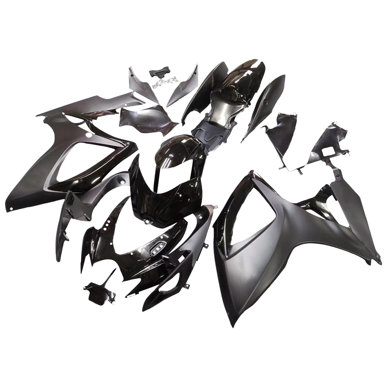 Amotopart 2006-2007 Kit carena Suzuki GSXR 600/750 Nero opaco style2
