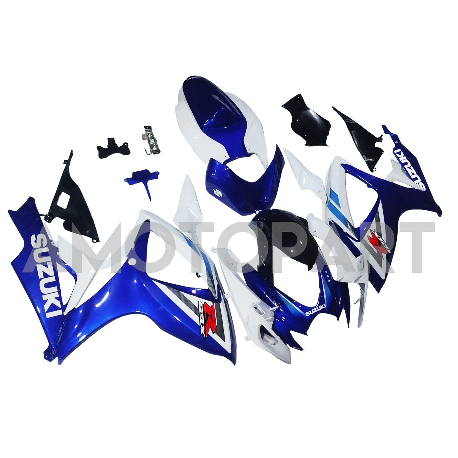 Amotopart 2006-2007 Suzuki GSXR 600/750 Blue&White Style4 Fairing Kit