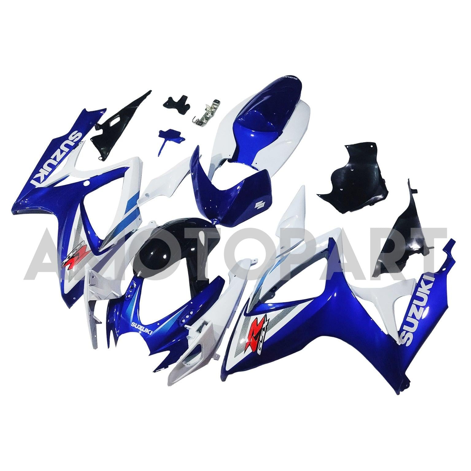 Amotopart 2006-2007 Suzuki GSXR 600/750 Blue&White Style4 Fairing Kit