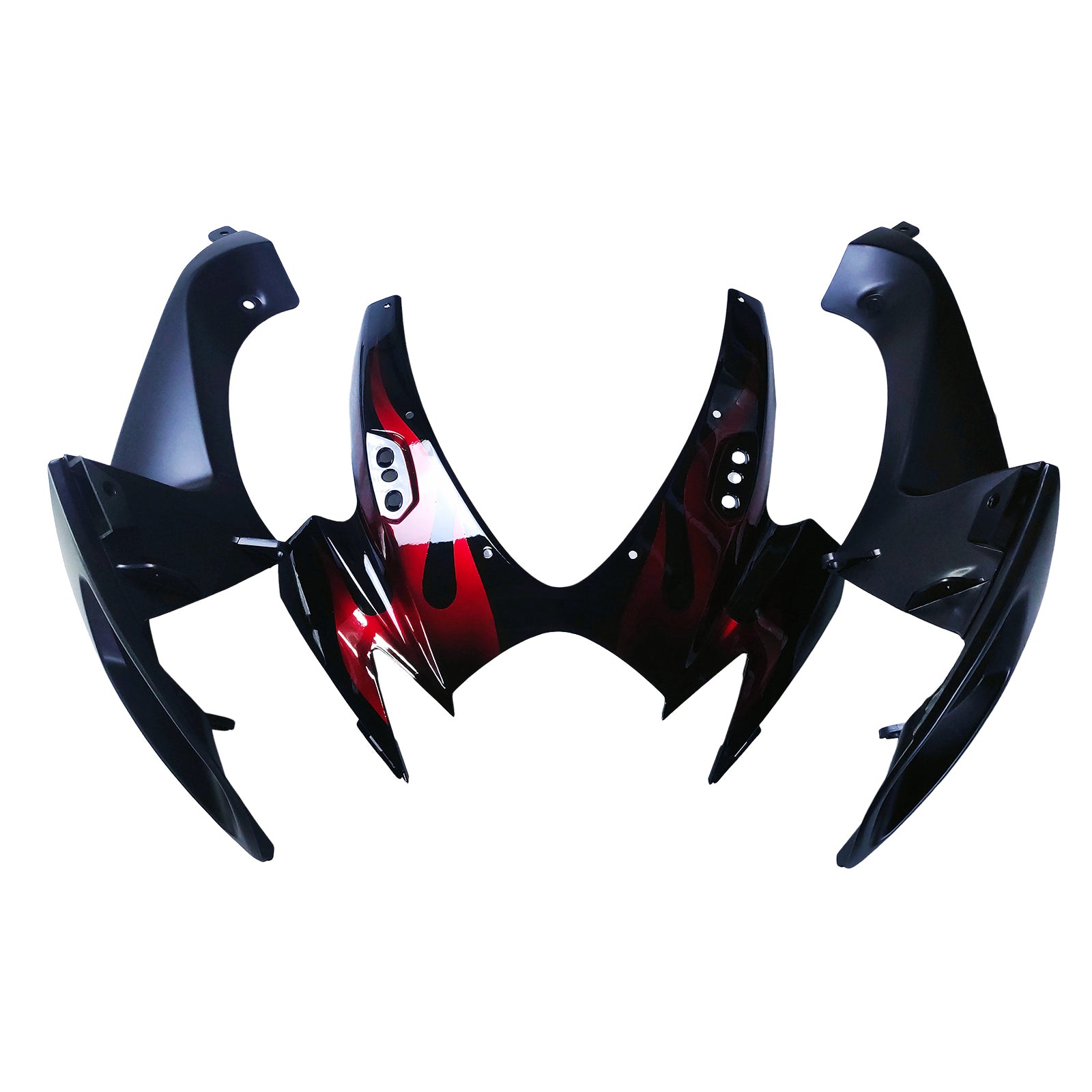 Amotopart 2006-2007 Suzuki GSXR 600/750 Black & Red Fire Fairing Kit