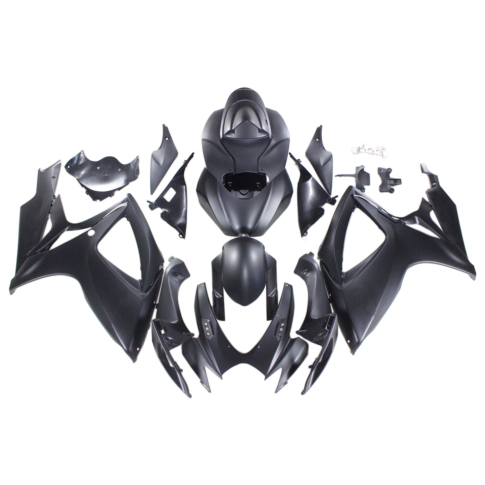 Amotopart 2006-2007 Suzuki GSXR 600/750 Mattschwarz&Gold Verkleidungssatz