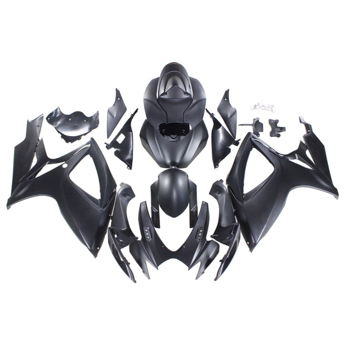 Amotopart 2006-2007 Suzuki GSXR 600/750 Matte Black&Gold Fairing Kit