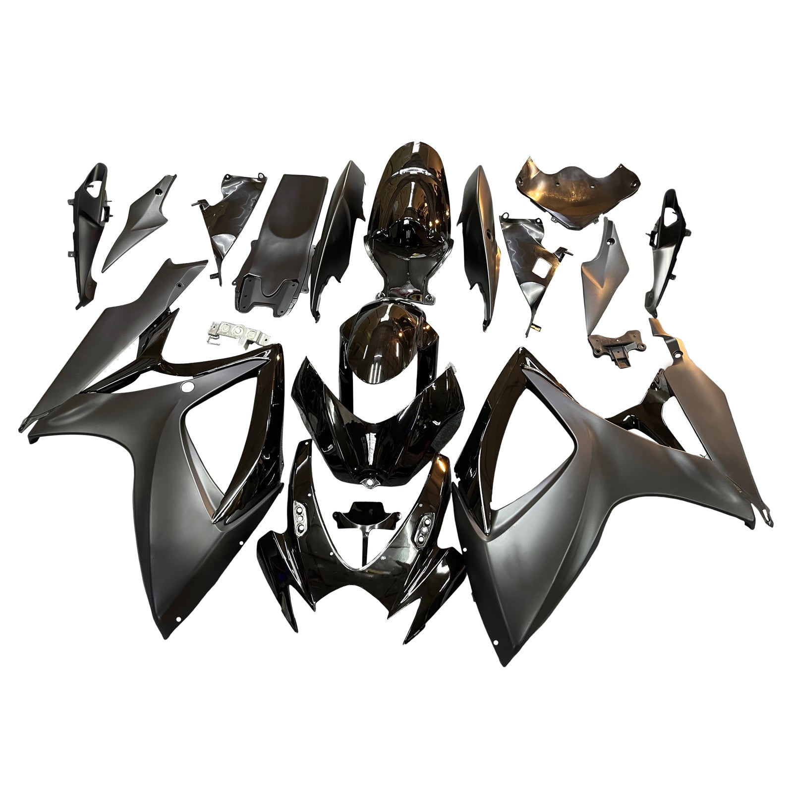 Amotopart 2006-2007 Suzuki GSXR 600/750 Kit de carénage noir de style noir mat