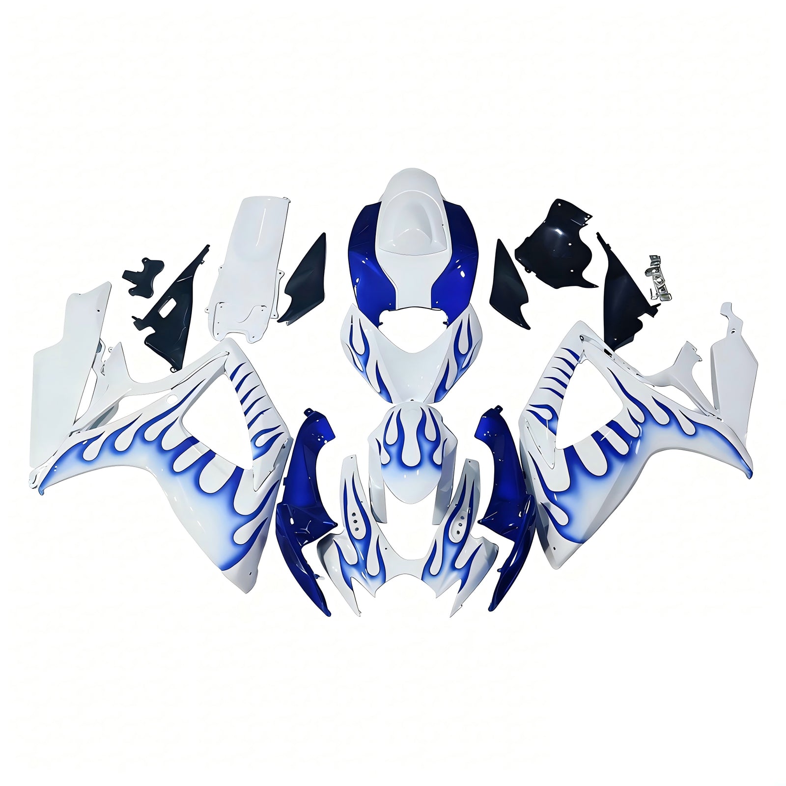 Amotopart 2006-2007 Suzuki GSXR 600/750 Blue&White Bead Fairing Kit