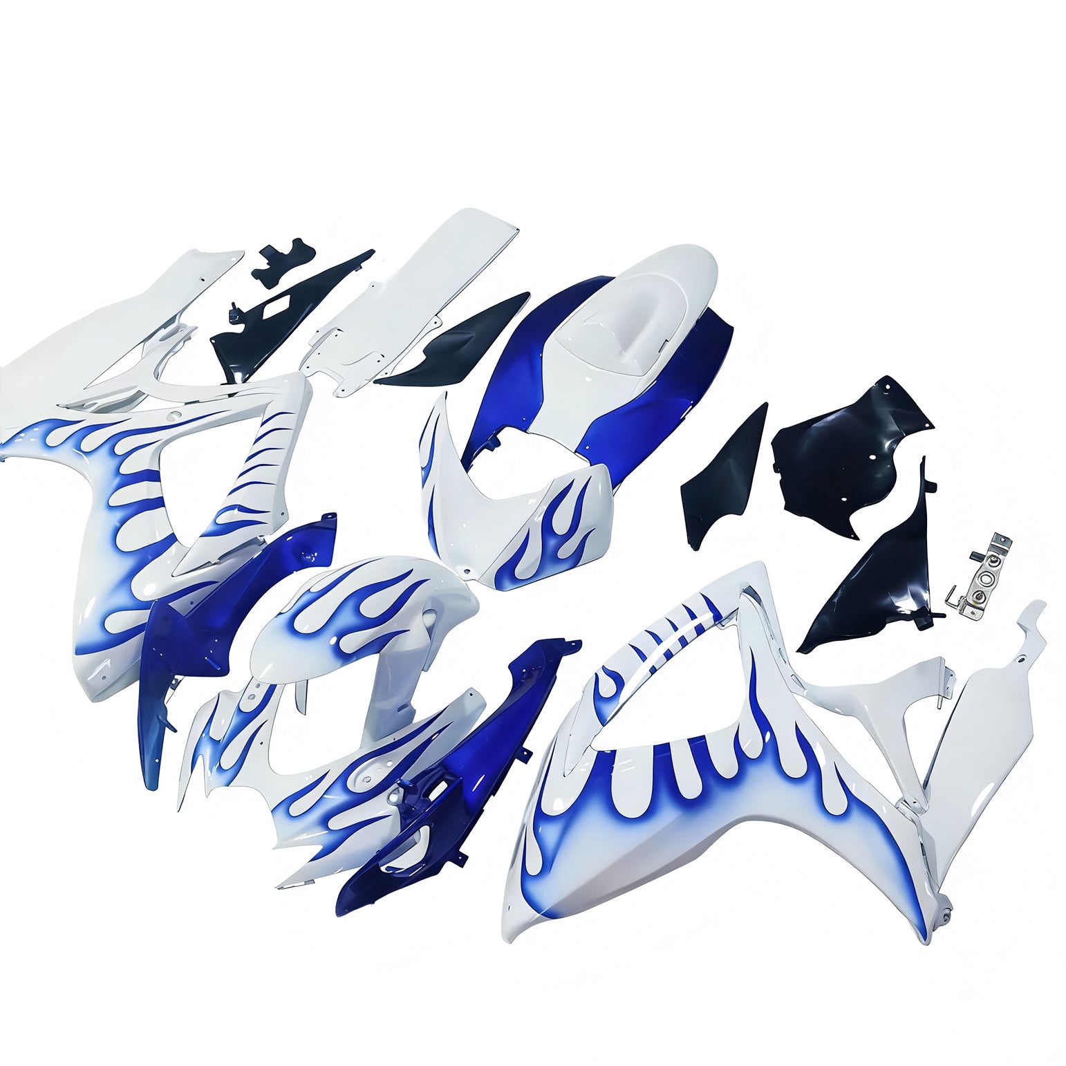 Amotopart 2006-2007 Suzuki GSXR 600/750 Blue&White Bead Fairing Kit