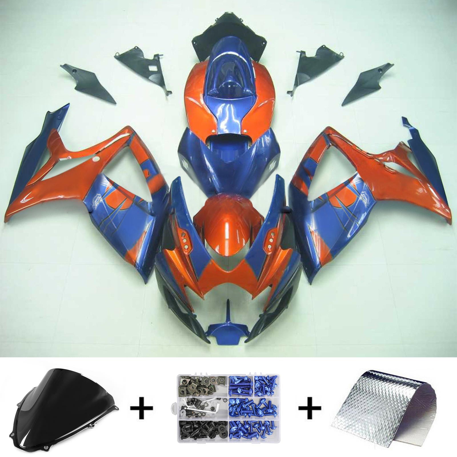 Amotopart 2006-2007 Suzuki GSXR 600/750 Blu Lucido&OKit di carenatura per gamma