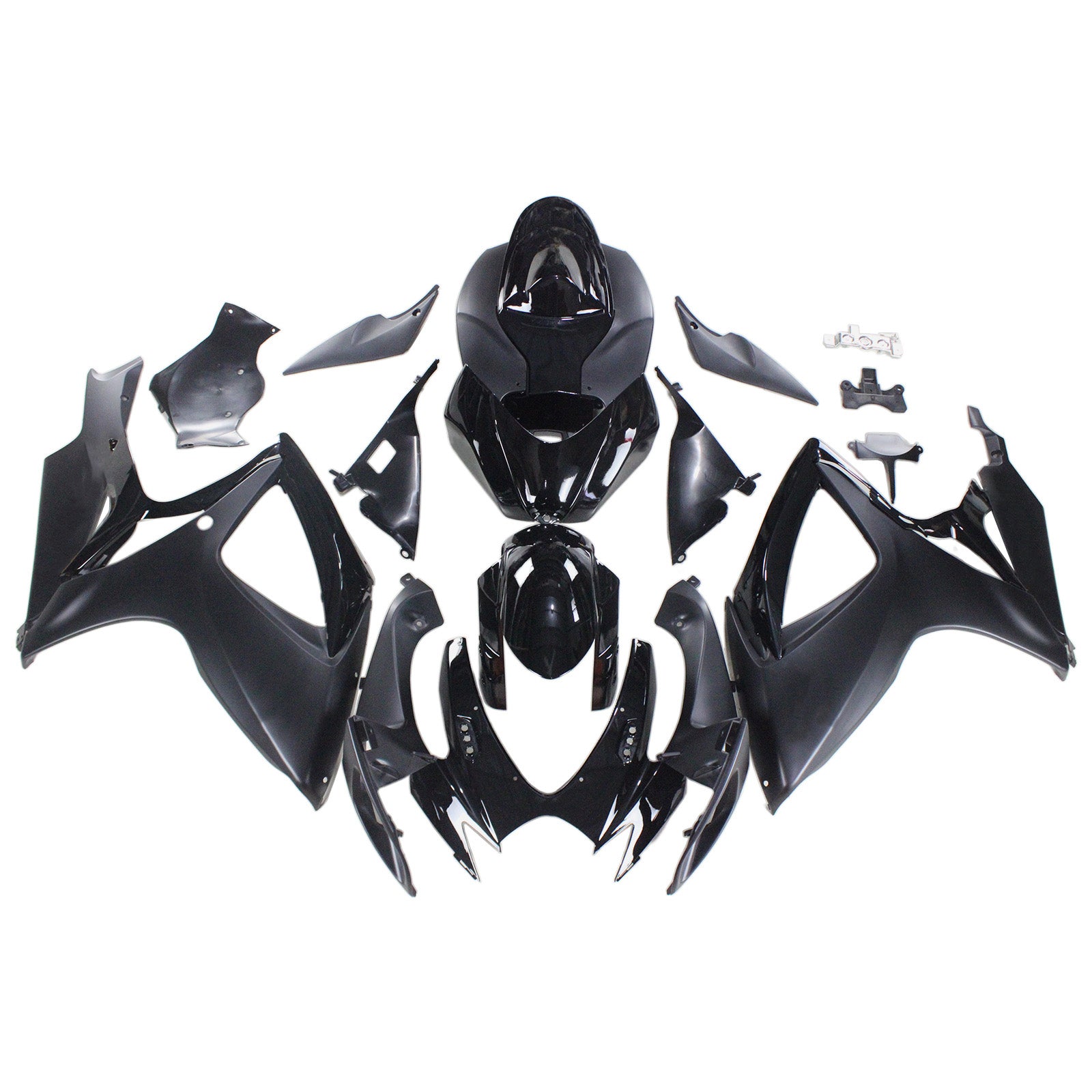 Amotopart 2006-2007 Suzuki GSXR 600/750 Matte Black & Orange Fairing Kit