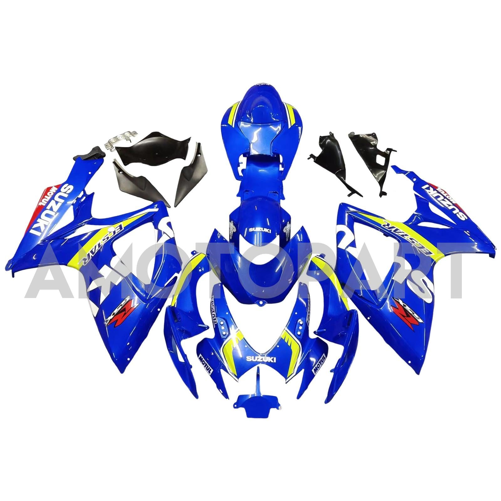 Amotopart 2006-2007 Suzuki GSXR 600/750 Yellow&Blue style1 Fairing Kit