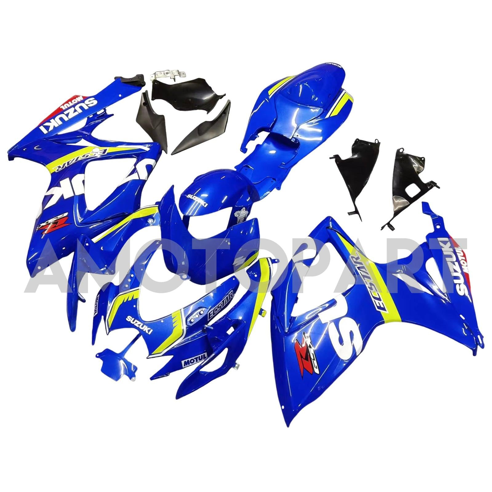 Amotopart 2006-2007 Suzuki GSXR 600/750 Yellow&Blue style1 Fairing Kit
