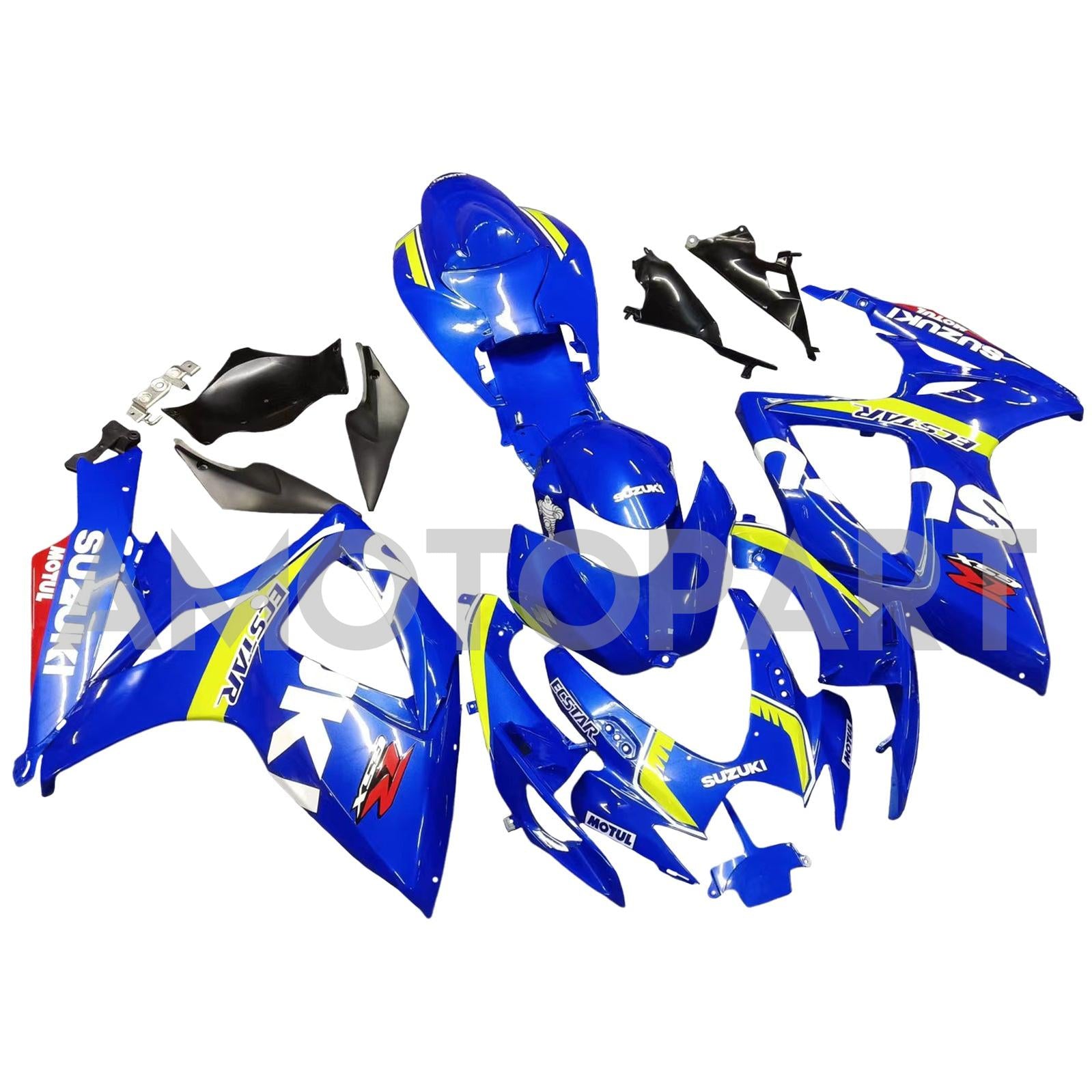 Amotopart 2006-2007 Suzuki GSXR 600/750 Yellow&Blue style1 Fairing Kit
