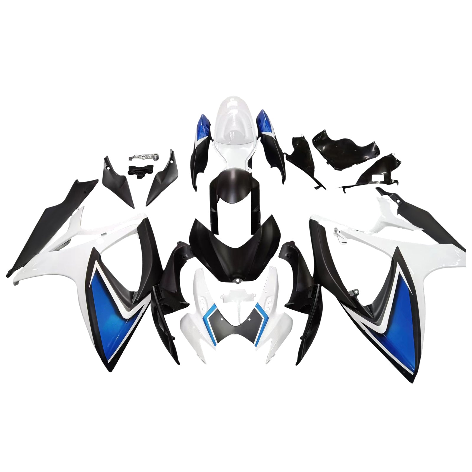 Amotopart 2006-2007 Suzuki GSXR 600/750 Blue&White Style6 Fairing Kit