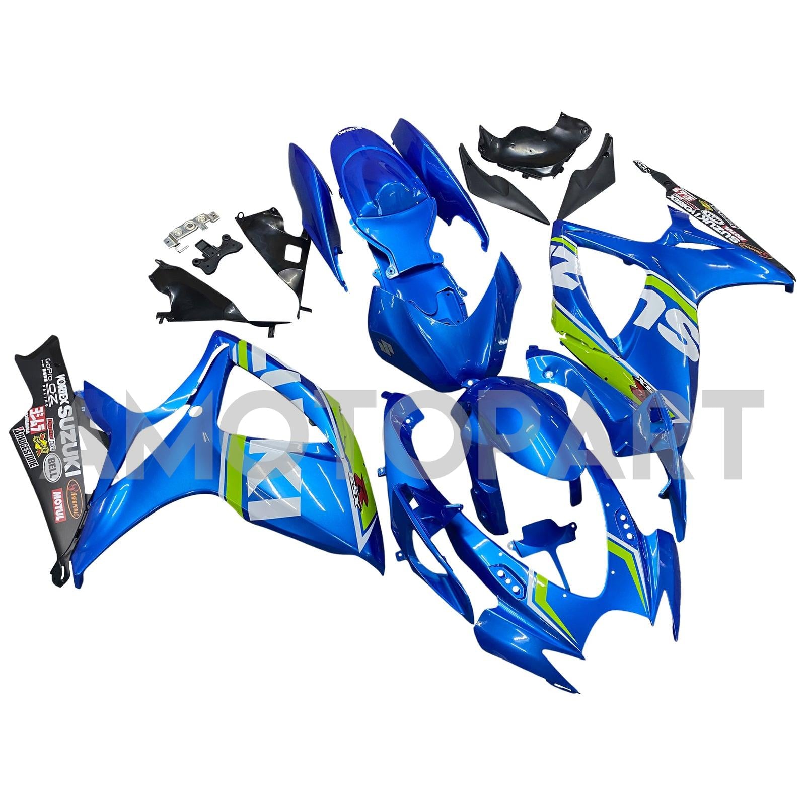 Amotopart 2006-2007 Suzuki GSXR 600/750 Yellow&Blue style2 Fairing Kit