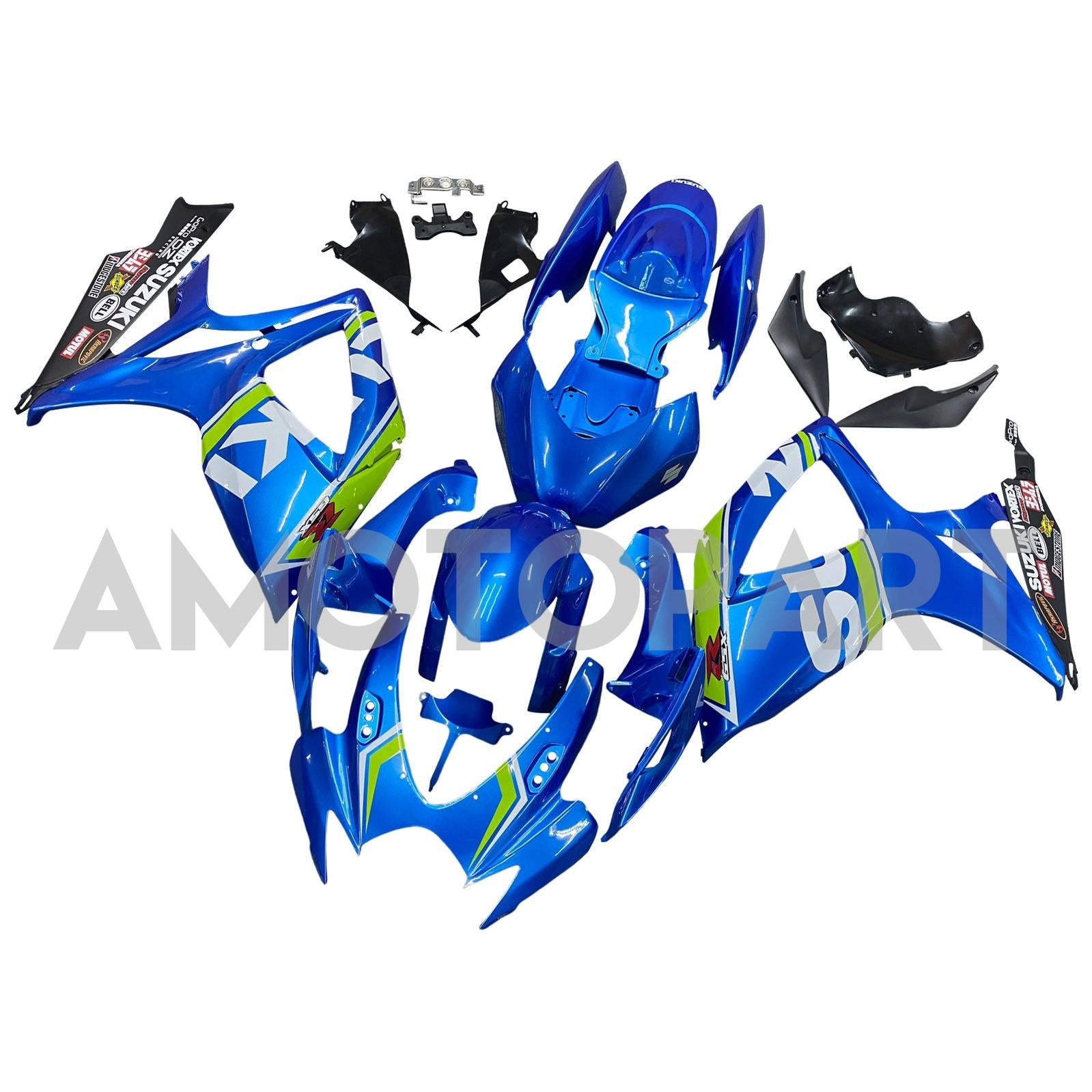 Amotopart 2006-2007 Suzuki GSXR 600/750 Yellow&Blue style2 Fairing Kit