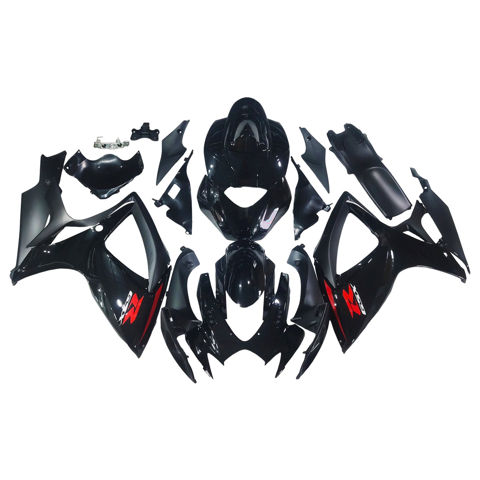 Amotopart 2006-2007 Suzuki GSXR 600/750 K6 Gloss Black Fairing Kit