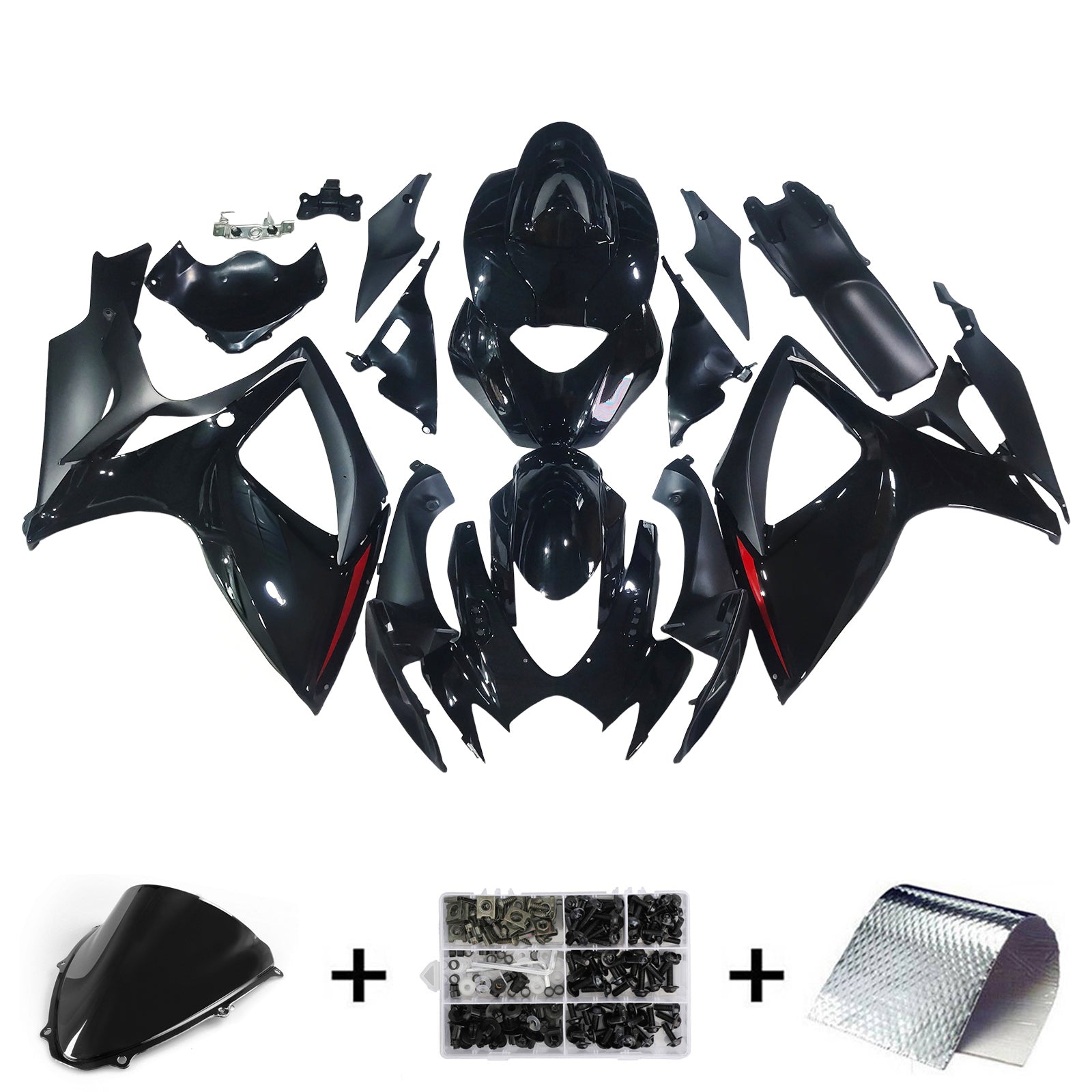 Amotopart 2006-2007 SUZUKI GSXR 600/750 K6 Gloss Black Fairing Kit