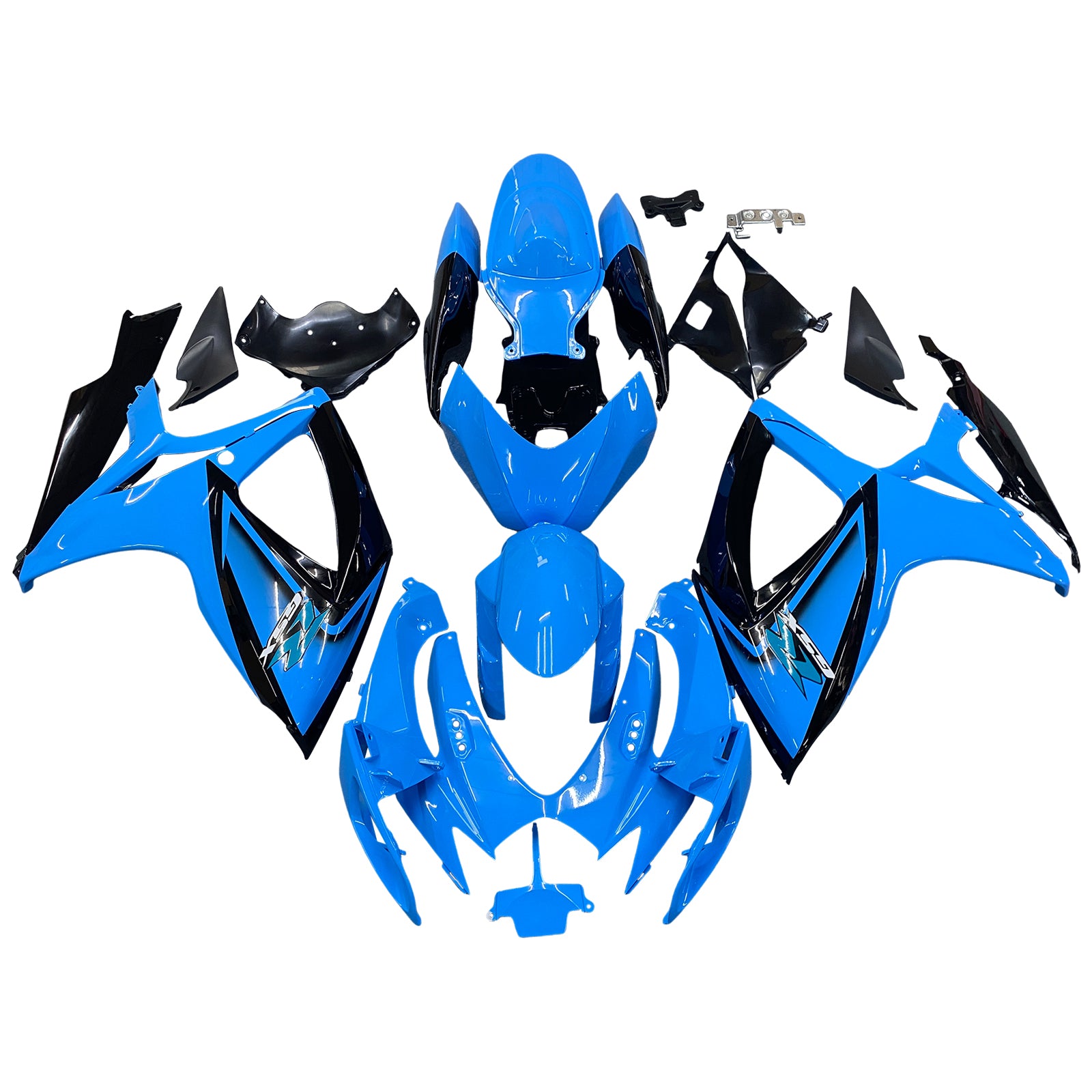 AMOTOPT 2006-2007 Suzuki GSXR 600/750 K6 Kit de carenagem azul e preto