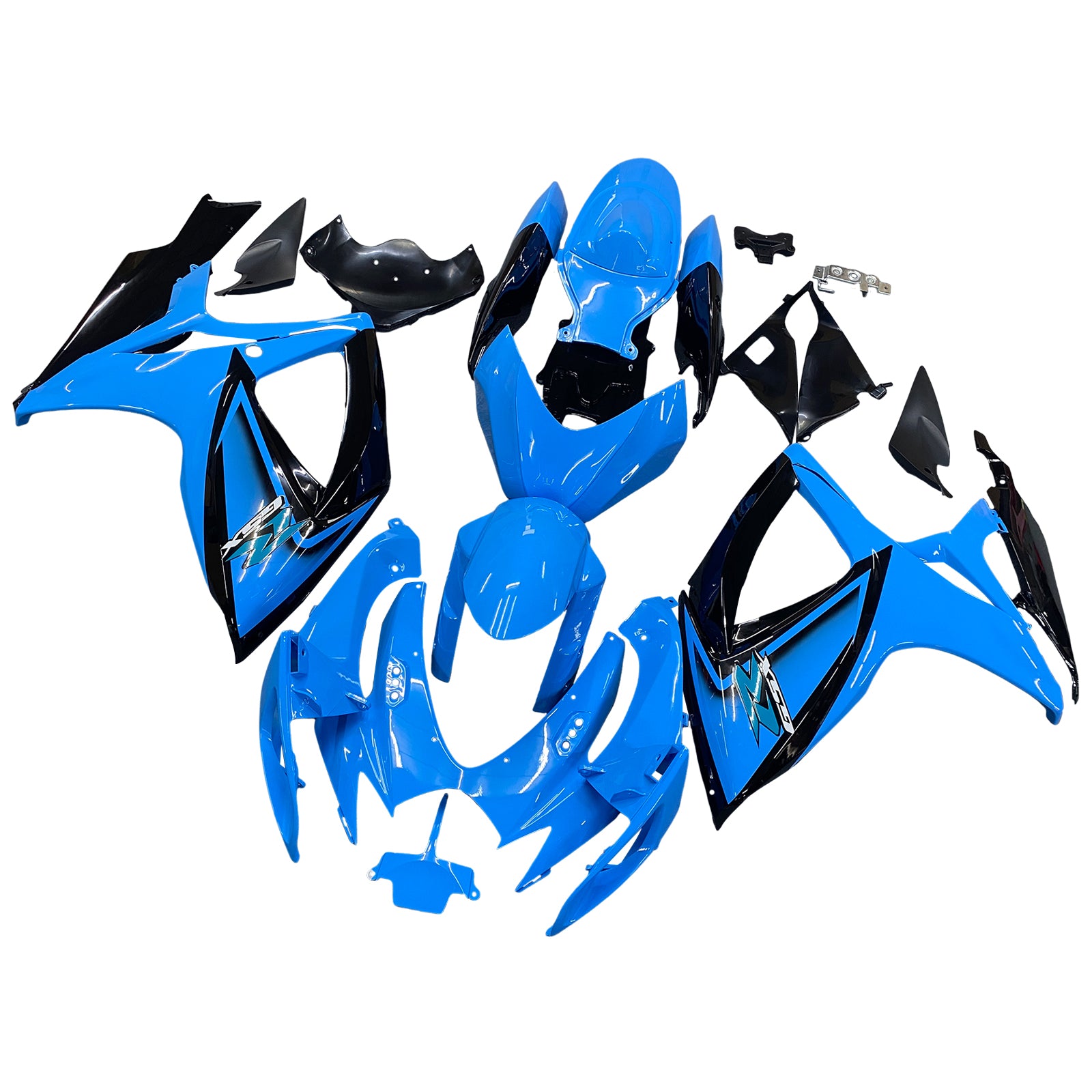 AMOTOPT 2006-2007 Suzuki GSXR 600/750 K6 Kit de carenagem azul e preto