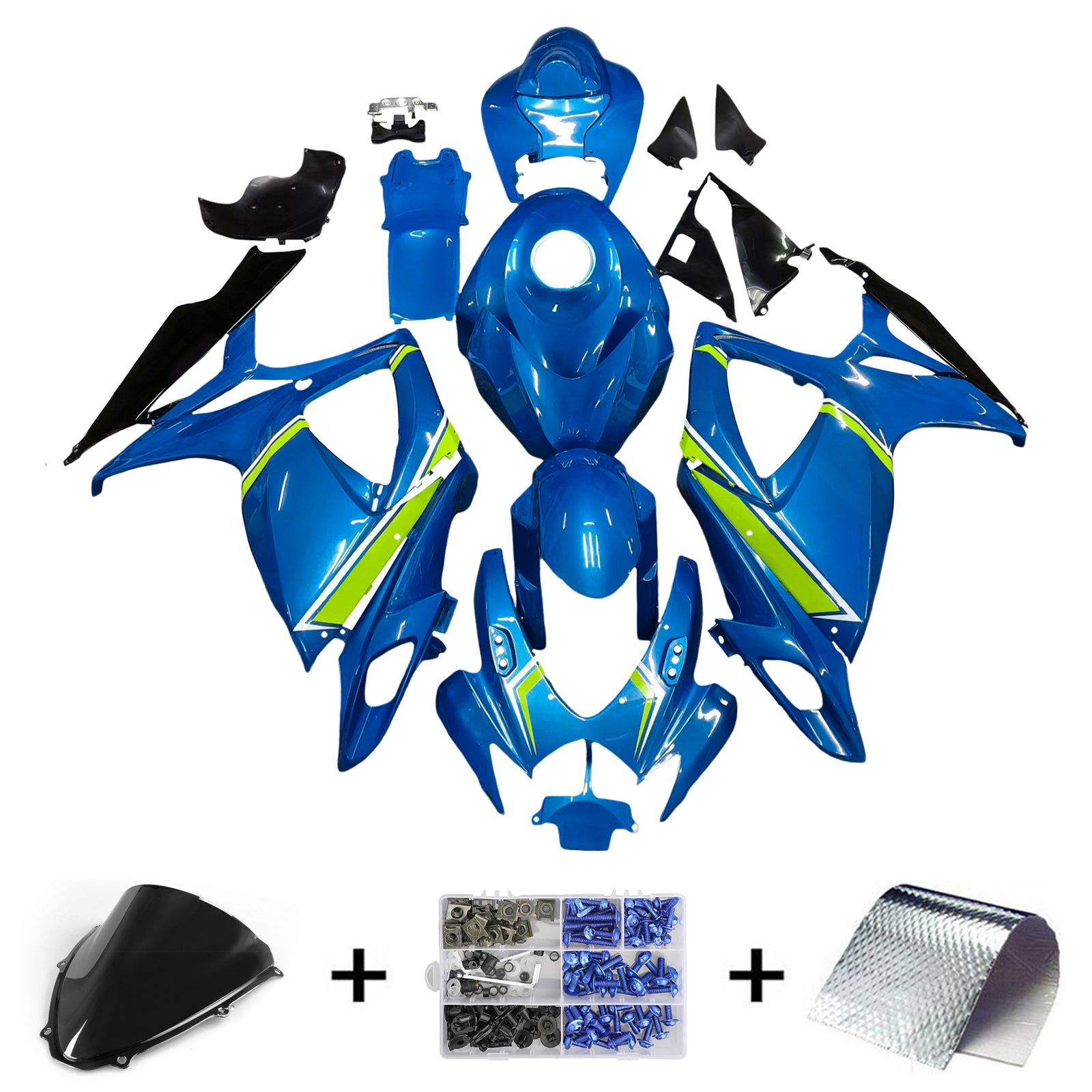 Amotopart 2006-2007 Suzuki GSXR 600/750 K6 Blue & Yellow Fairing Kit