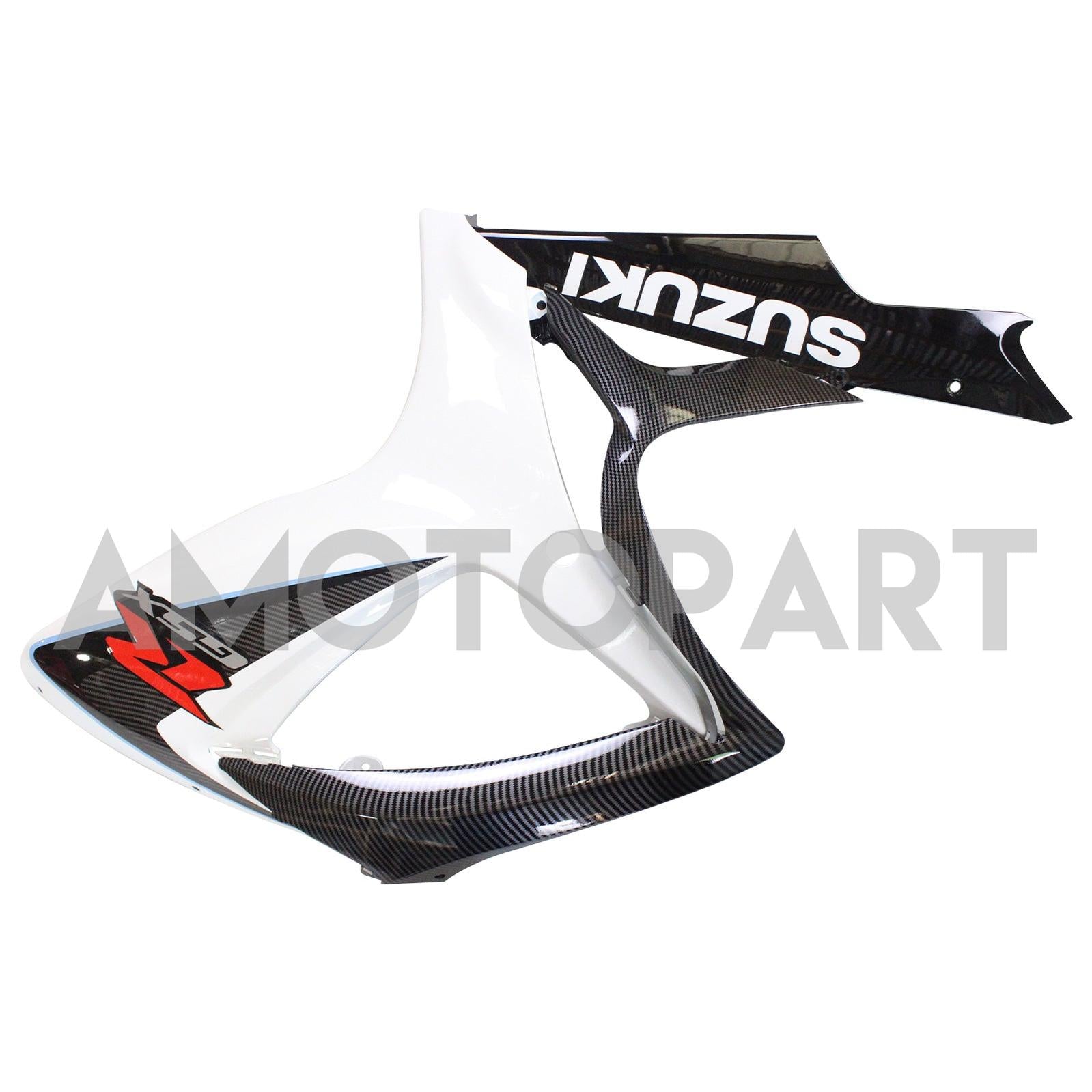Amotopart 2006-2007 Suzuki GSXR 600/750 K6 Karbonfiber Svart/hvitt Fairing Kit