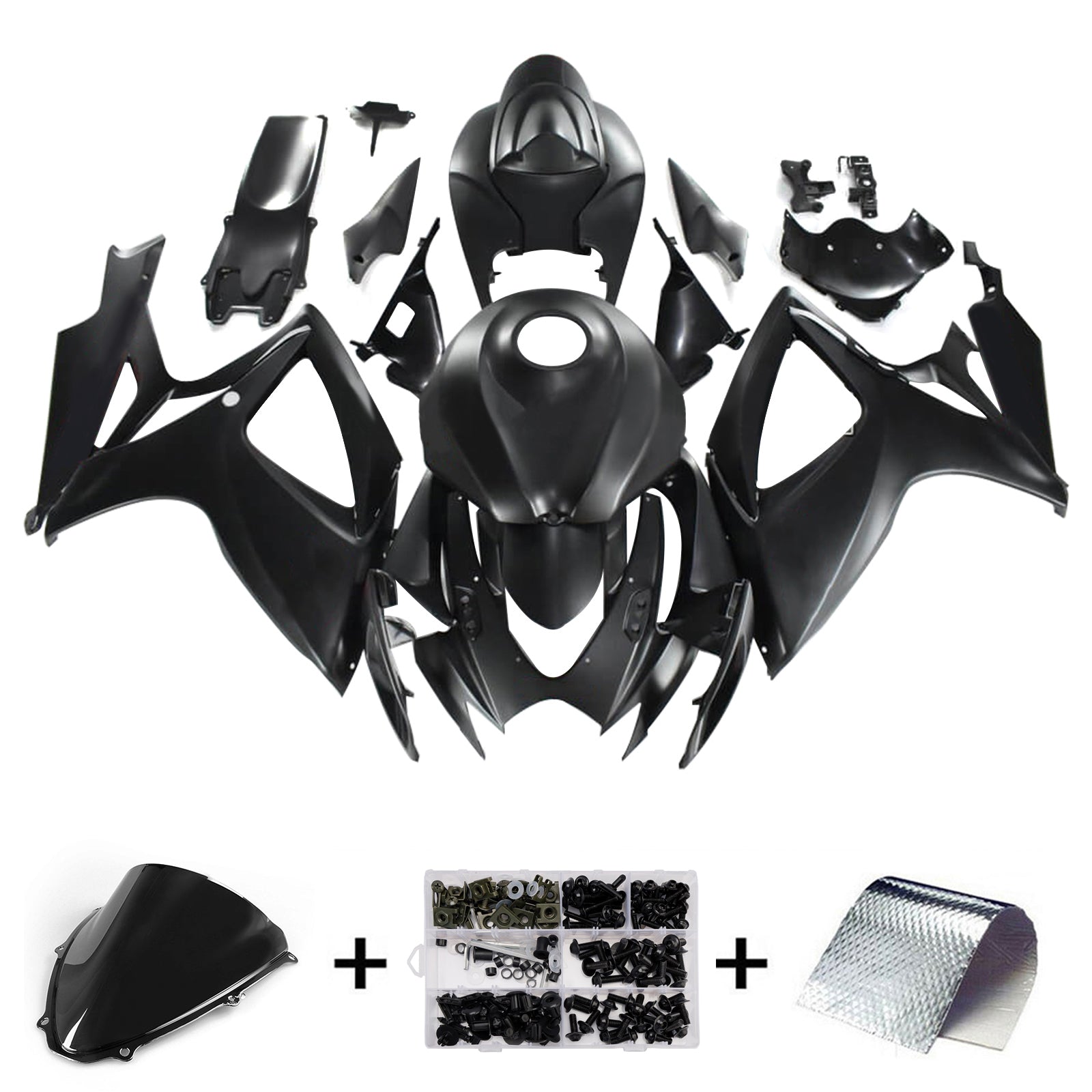 Amotopart 2006-2007 K6 GSXR 600/750 Suzuki Black Fairing kit