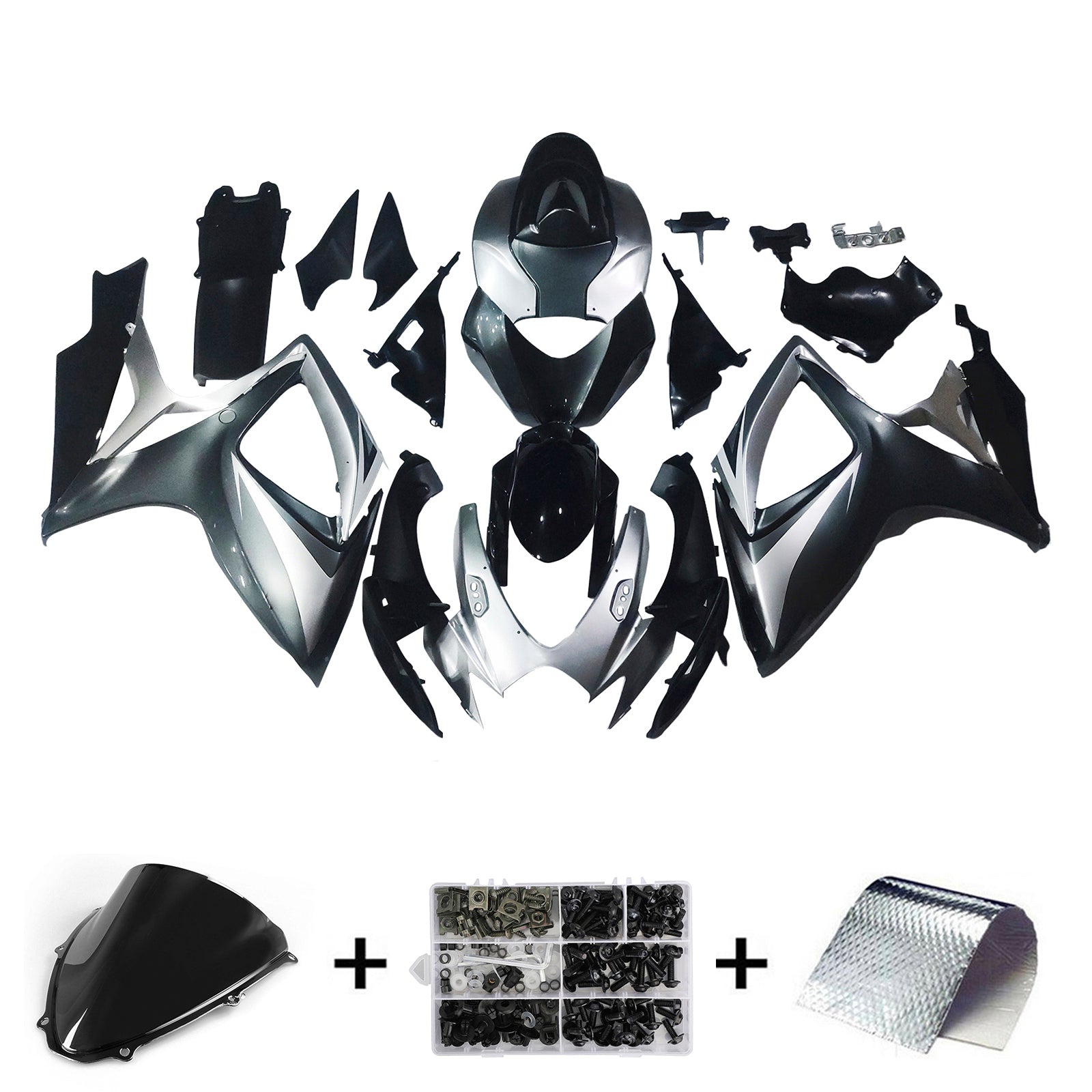 Amotopart 2006-2007 K6 GSXR 600/750 Suzuki Black&Grey Fairing kit