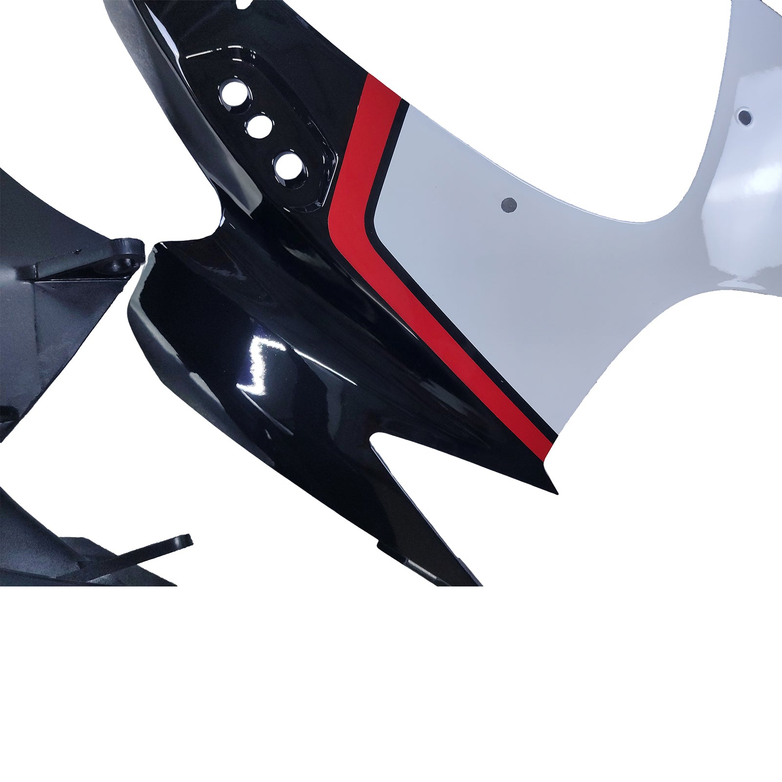 Amotopart 2006–2007 K6 GSXR 600/750 Suzuki Schwarz&Verkleidungssatz mit weißen Akzenten